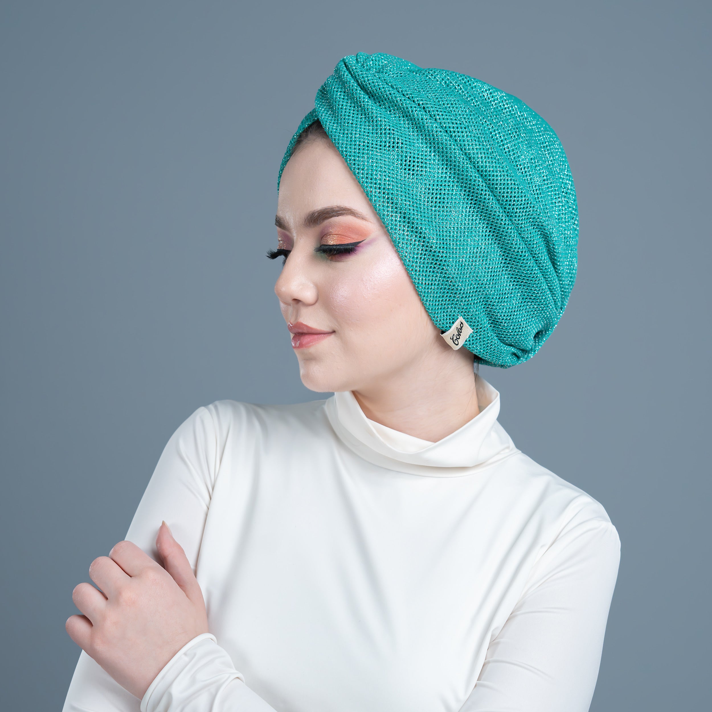 Honeycomb Burgulu Bone - Simli Örme Kumaş - Siyah Renk - BitterColors