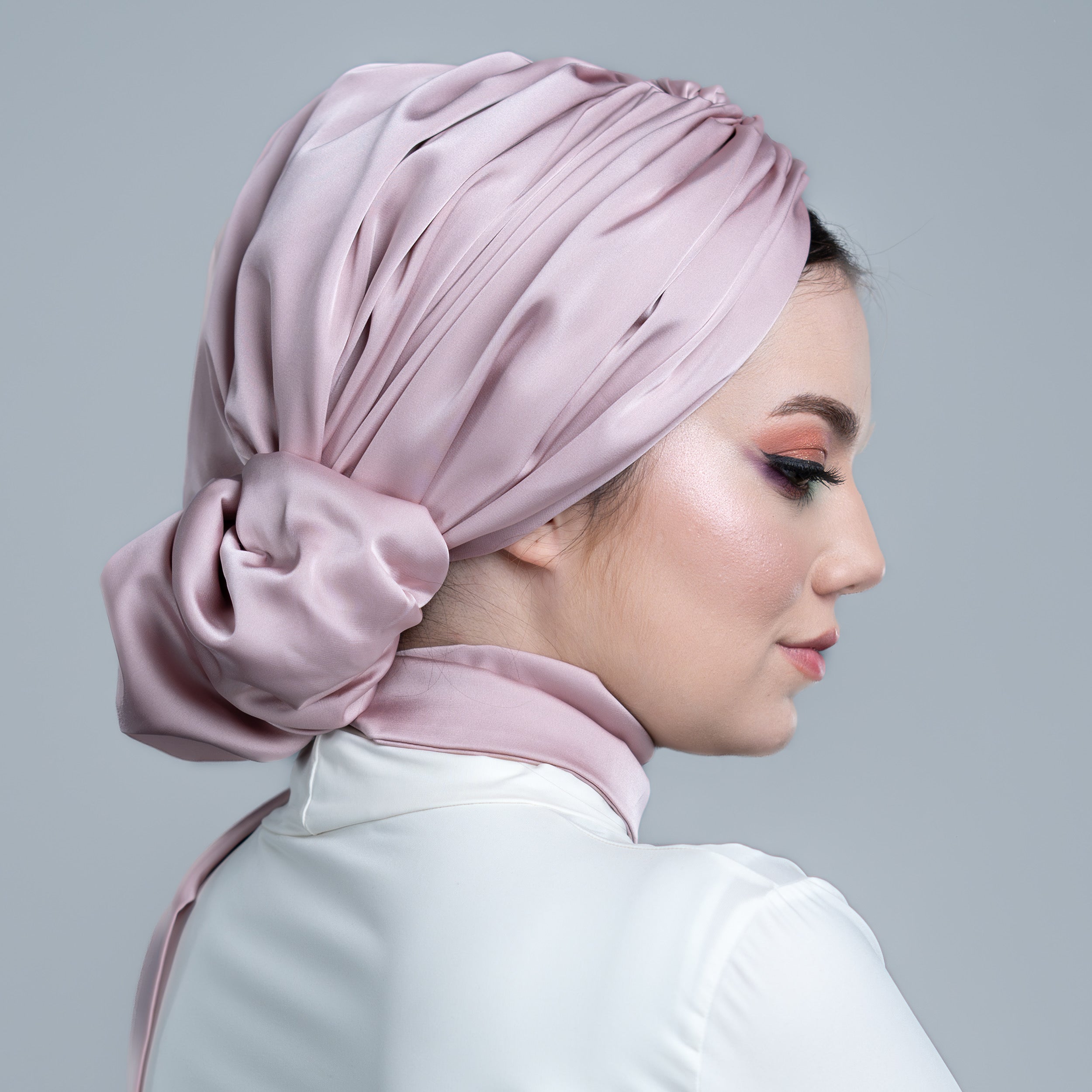 Abu Dabi Hazır Bone - Likralı Saten Kumaş - Siyah - BitterColors