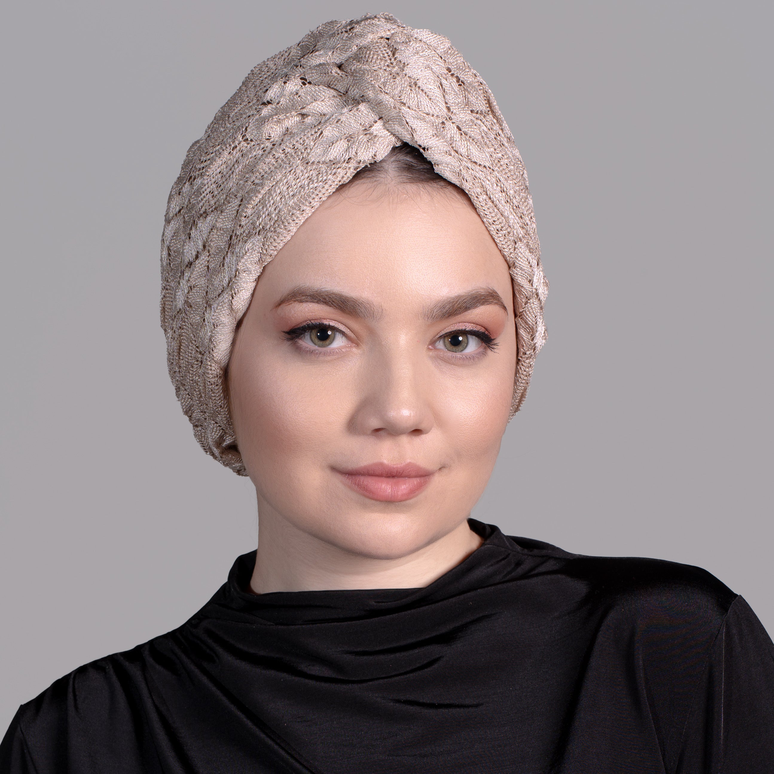 Aura Burgulu Bone - Esnek Triko Kumaş - Bej Rengi - BitterColors