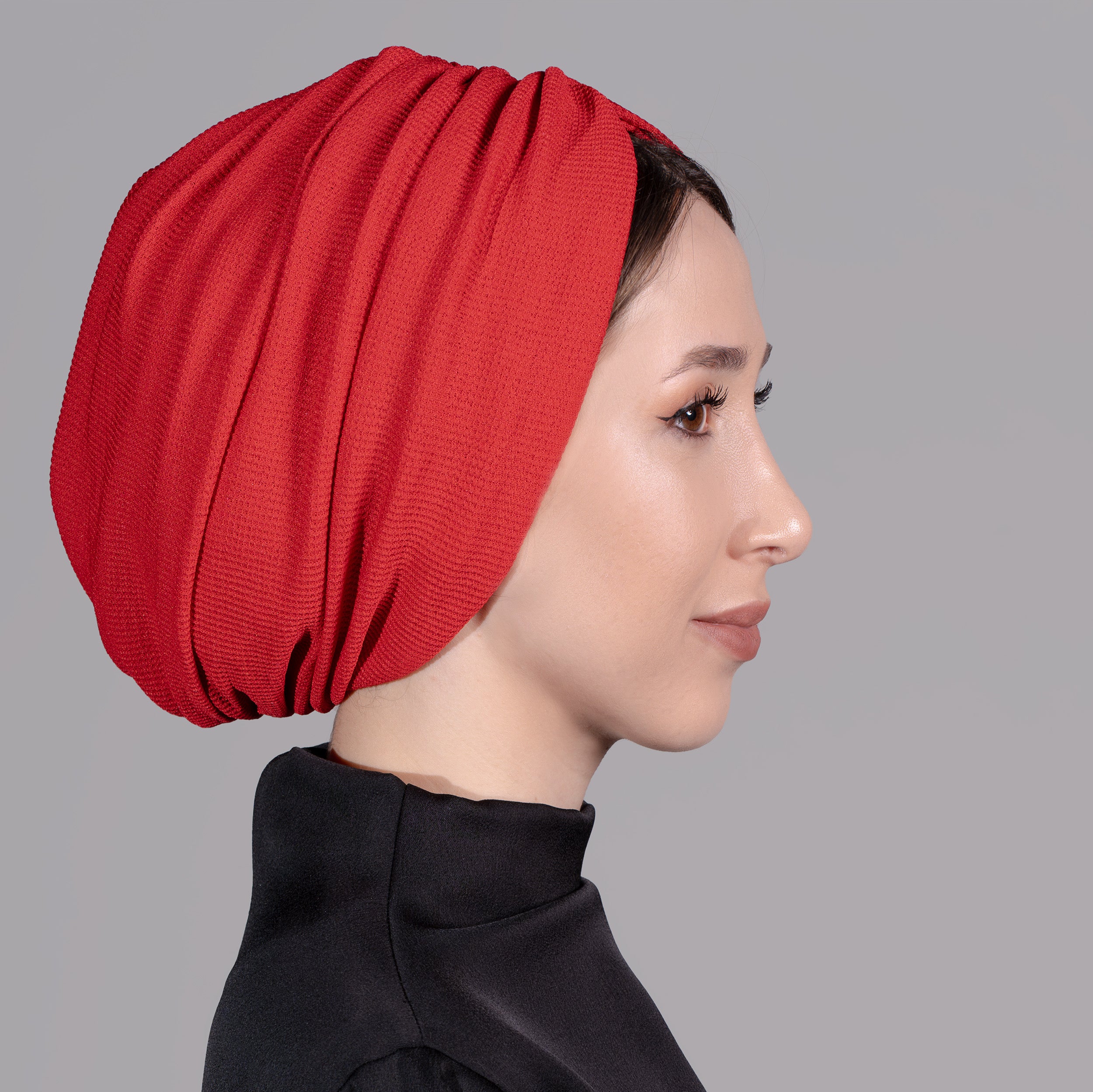 Büzgülü Bone - Çift Taraflı - Esnek Kumaş - Kırımızı Renk - Bitter Comfy Red - BitterColors