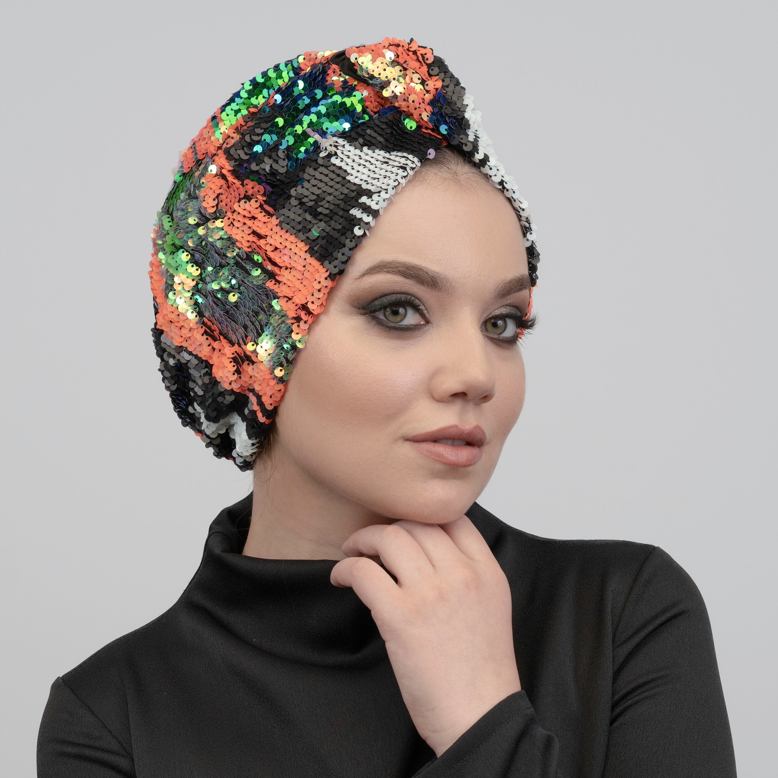 Roma Pul Payet Bone - Esnek Kumaş - Astarlı - Çok Renkli - Bitter Colors