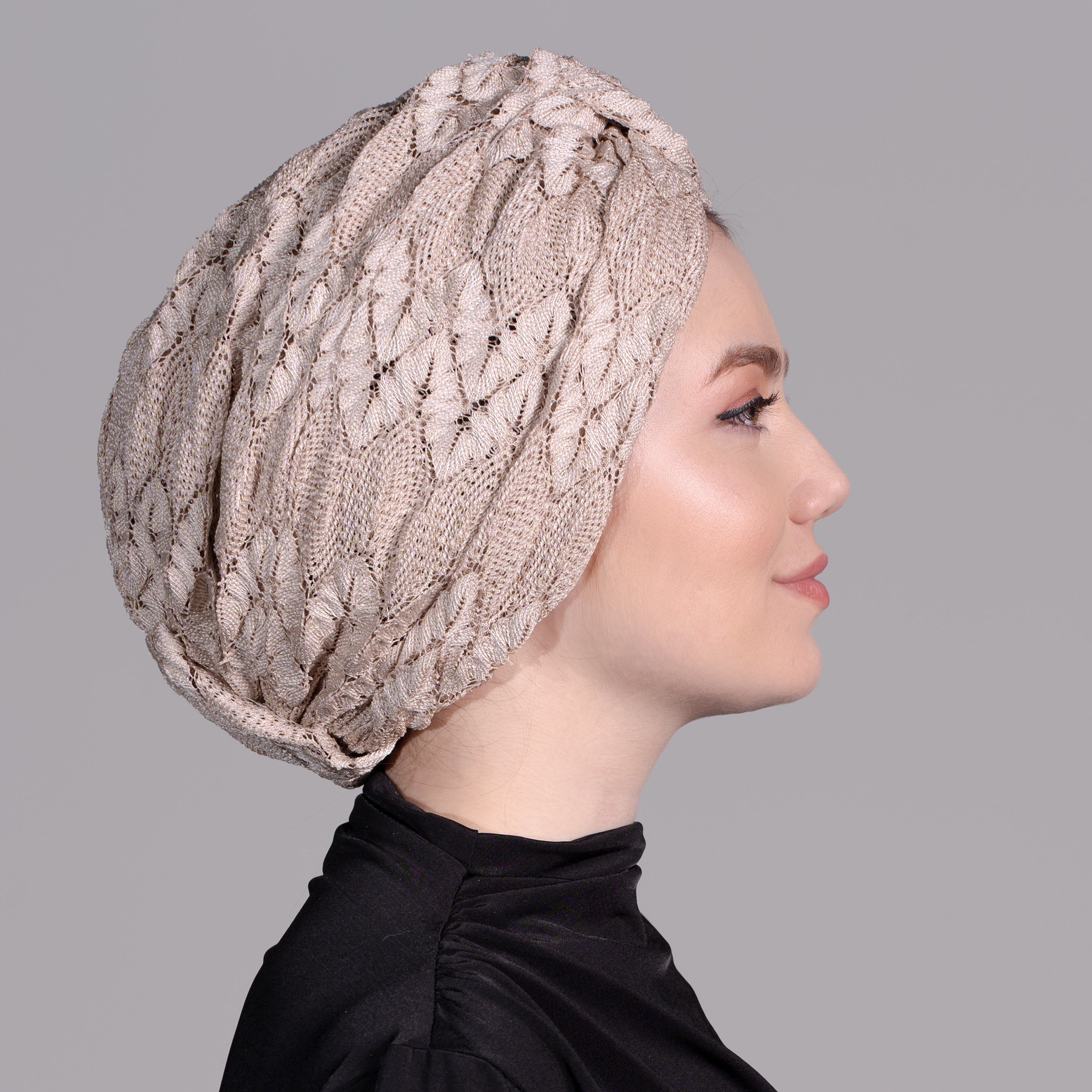 Aura Burgulu Bone - Esnek Triko Kumaş - Bej Rengi - BitterColors