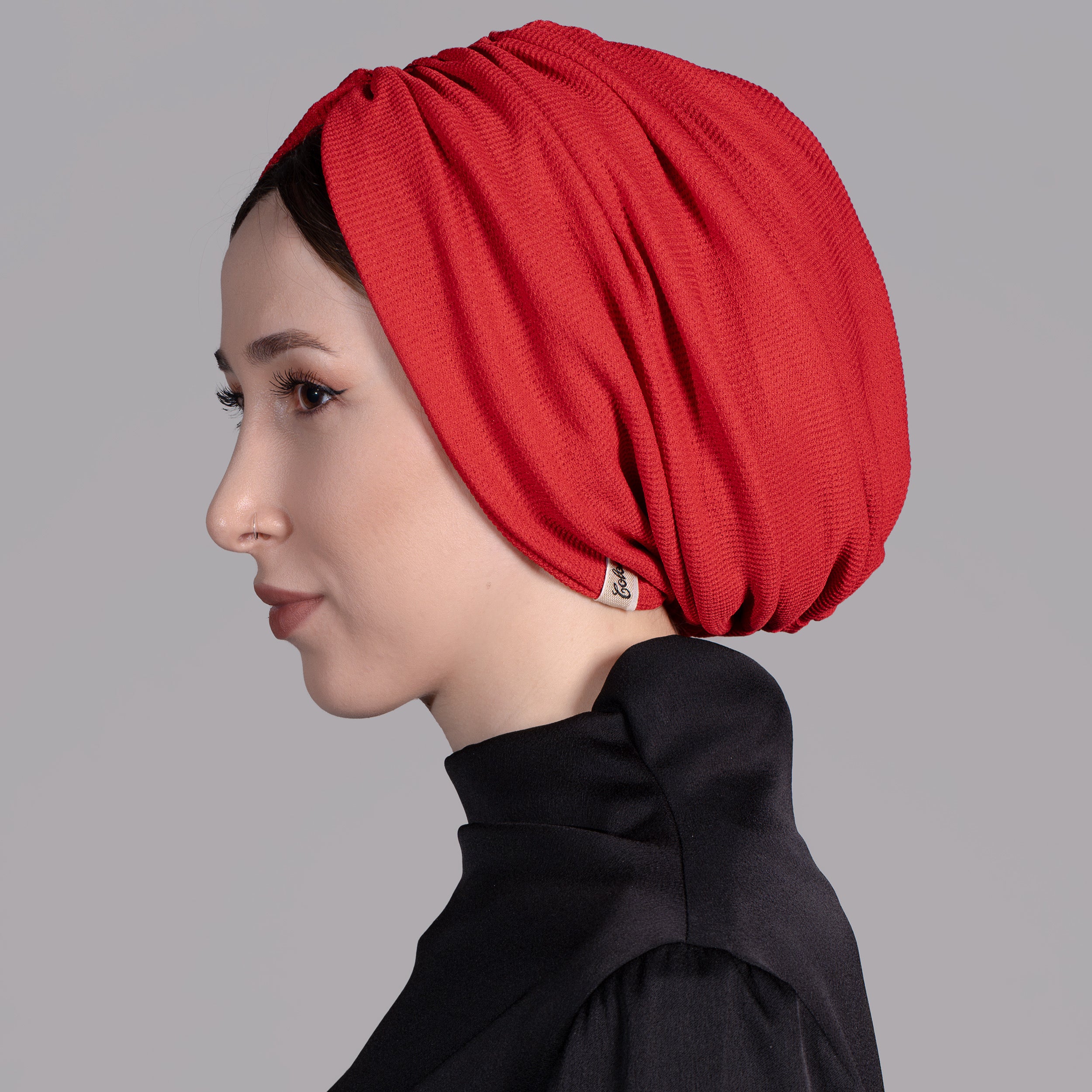 Büzgülü Bone - Çift Taraflı - Esnek Kumaş - Kırımızı Renk - Bitter Comfy Red - BitterColors