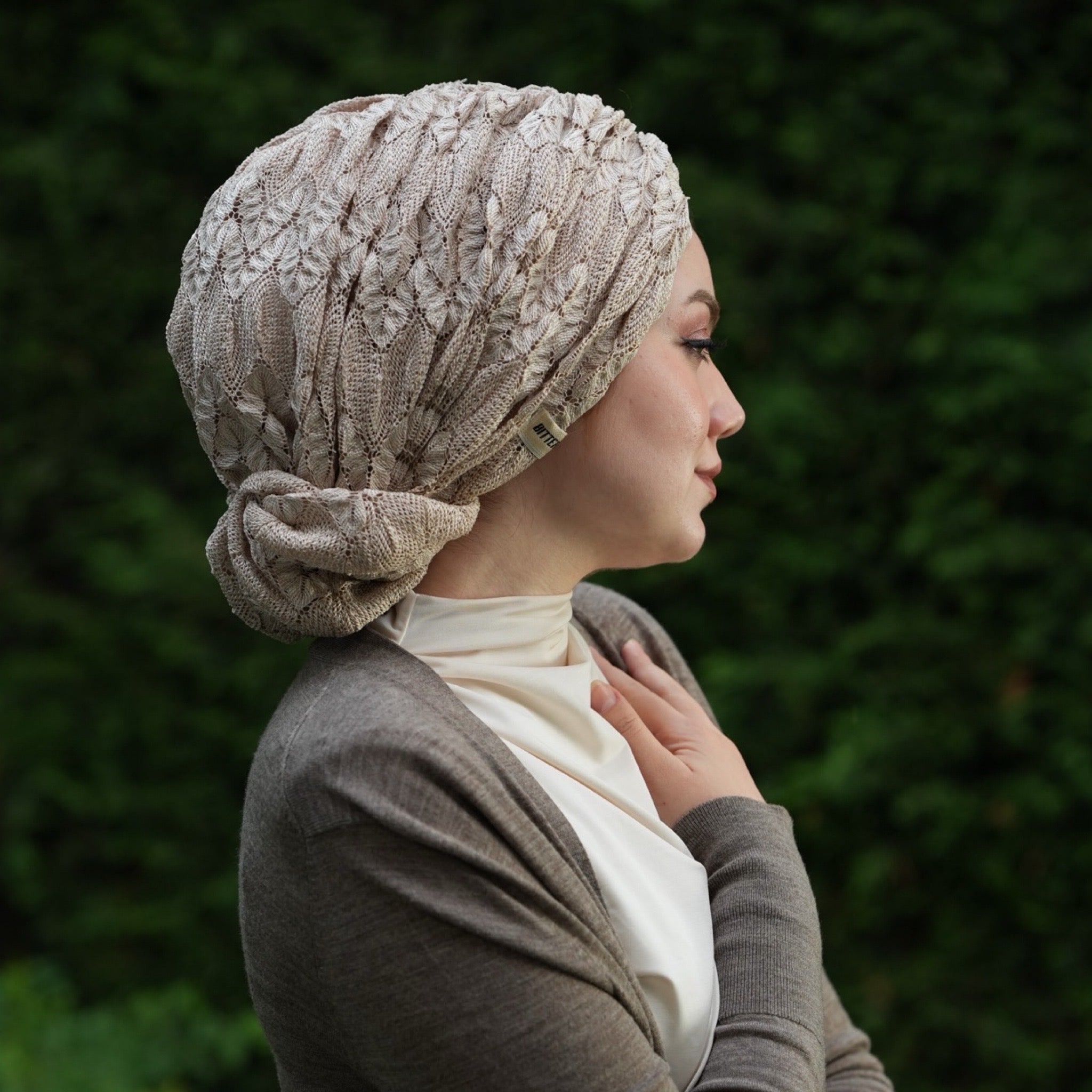 Beyrut Aura Bone - Triko Kumaş - Penye Astarlı - Krem Renkli - BitterColors