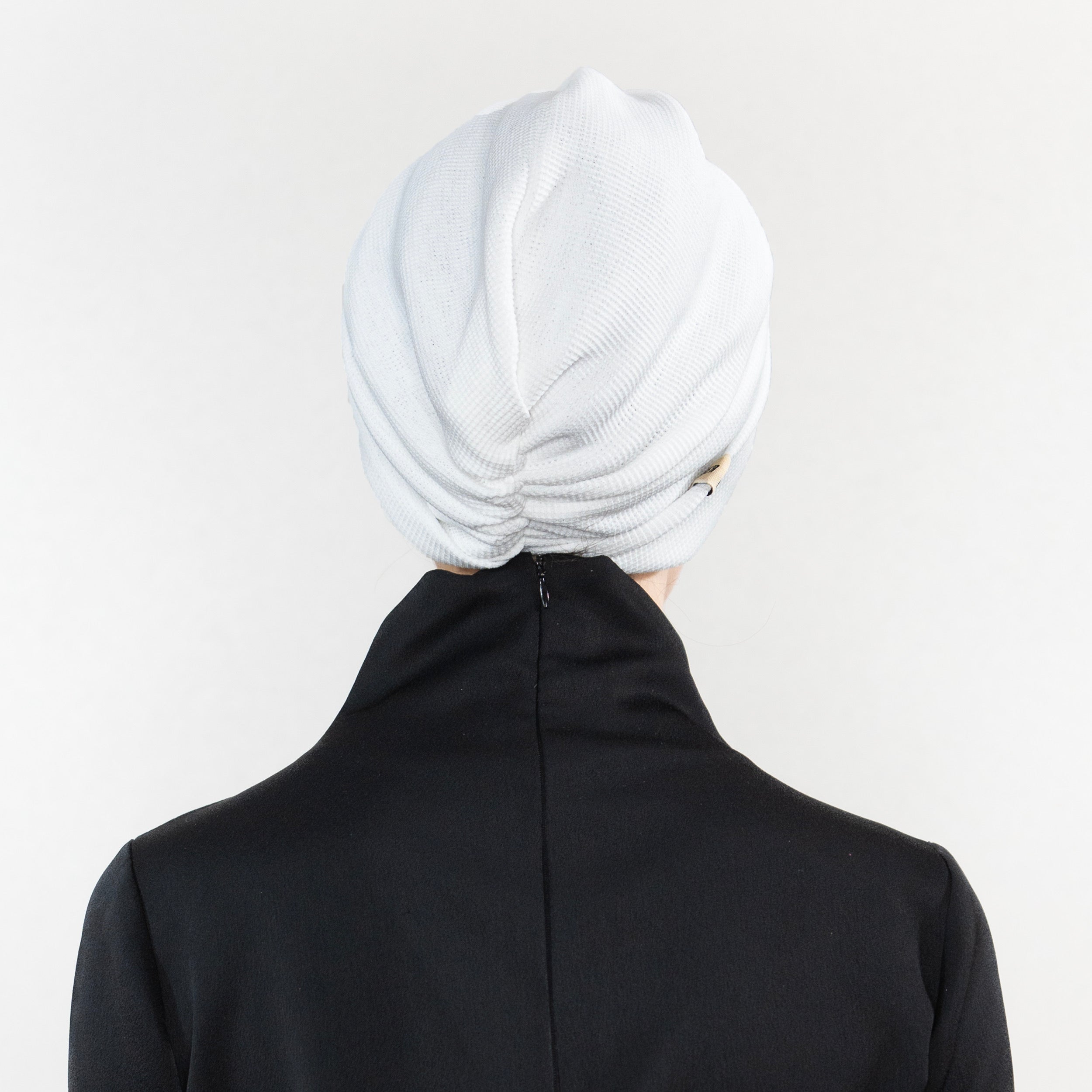 El Yapımı Günlük Bone - Çift Yönlü Kullanım - Esnek Örme Kumaş - Beyaz Renk - Comfy X - BitterColors