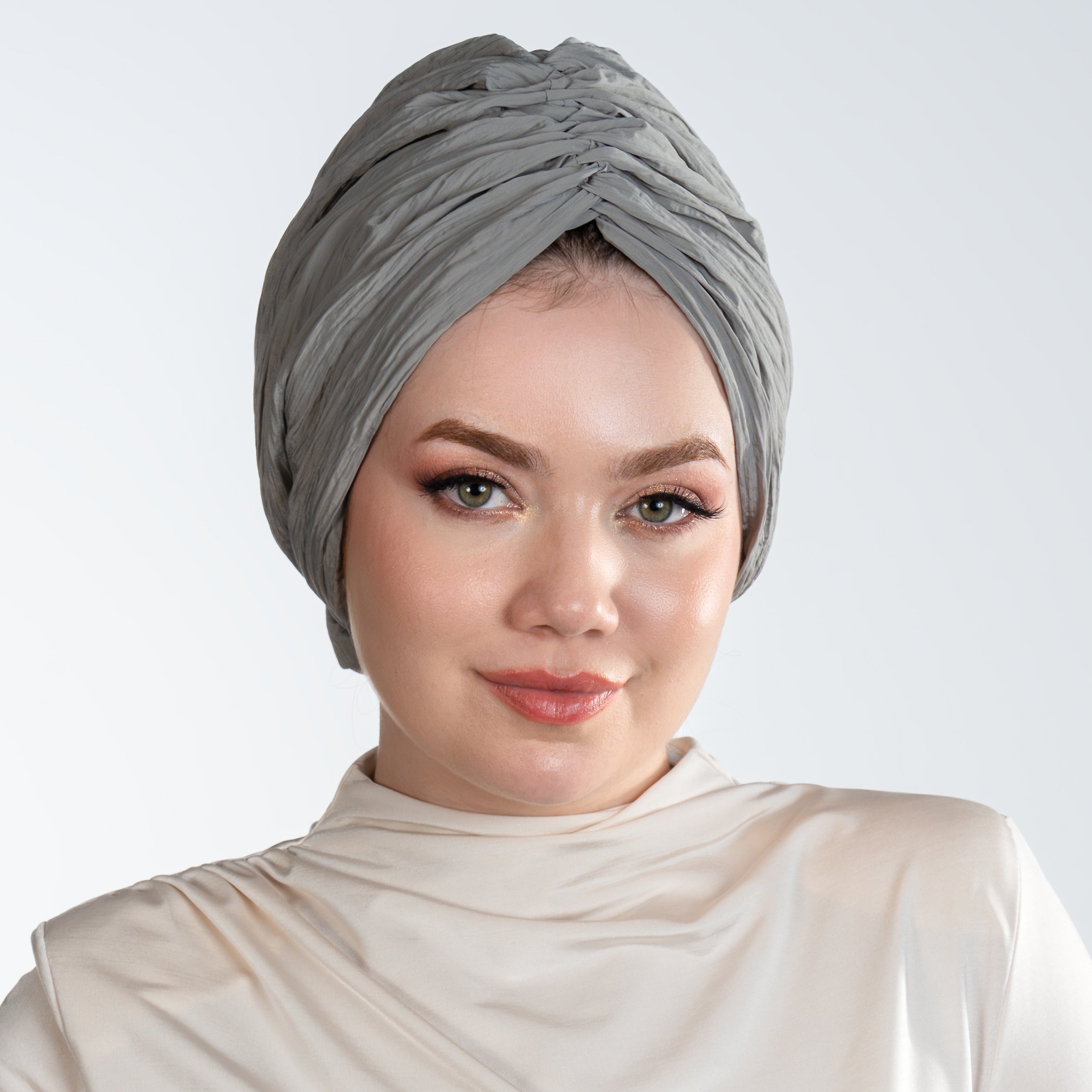 Beyrut Krinkıl Bone - Penye Astarlı - Kullanıma Hazır - Gri Renkli - BitterColors