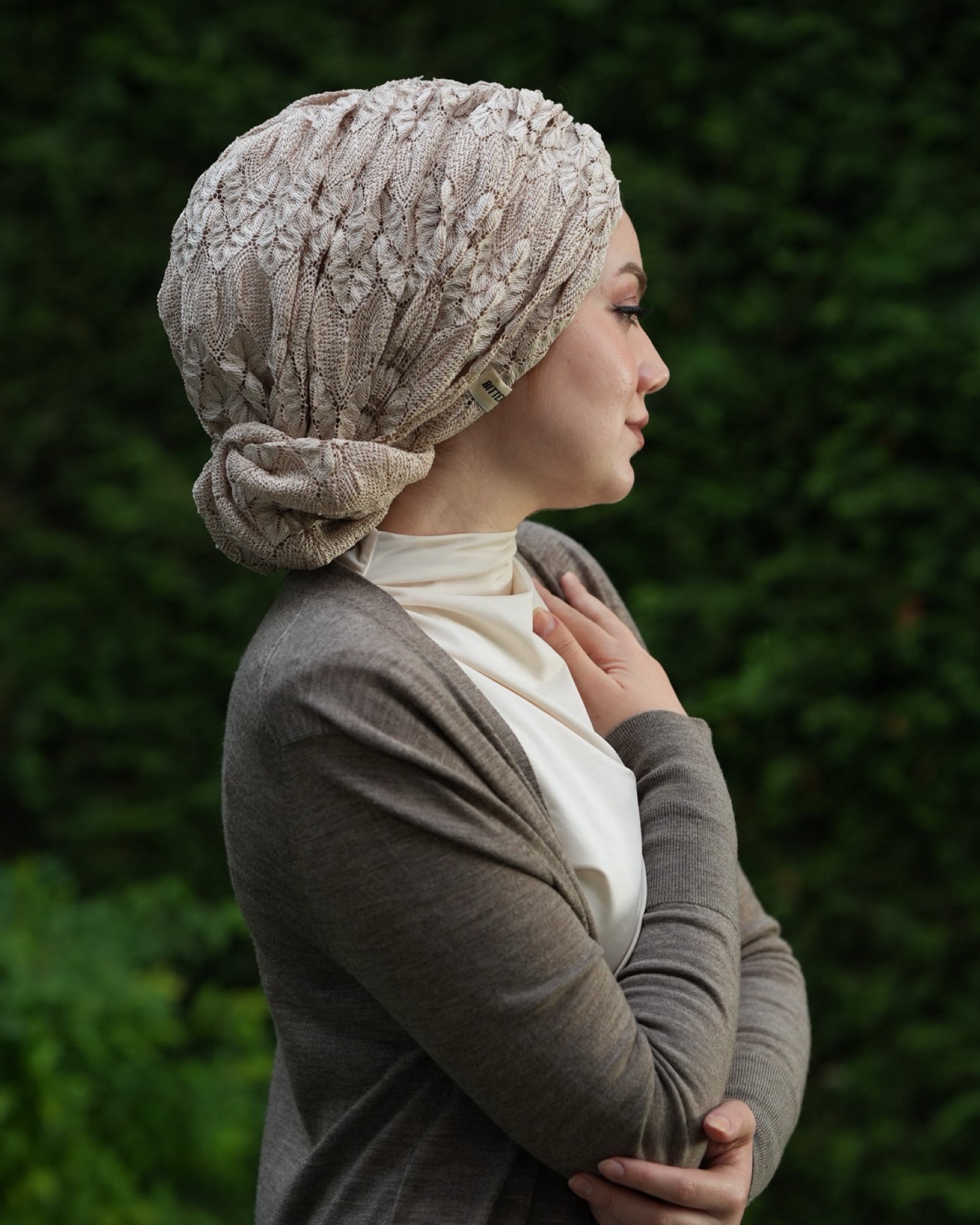 Beyrut Aura Bone - Triko Kumaş - Penye Astarlı - Krem Renkli - BitterColors