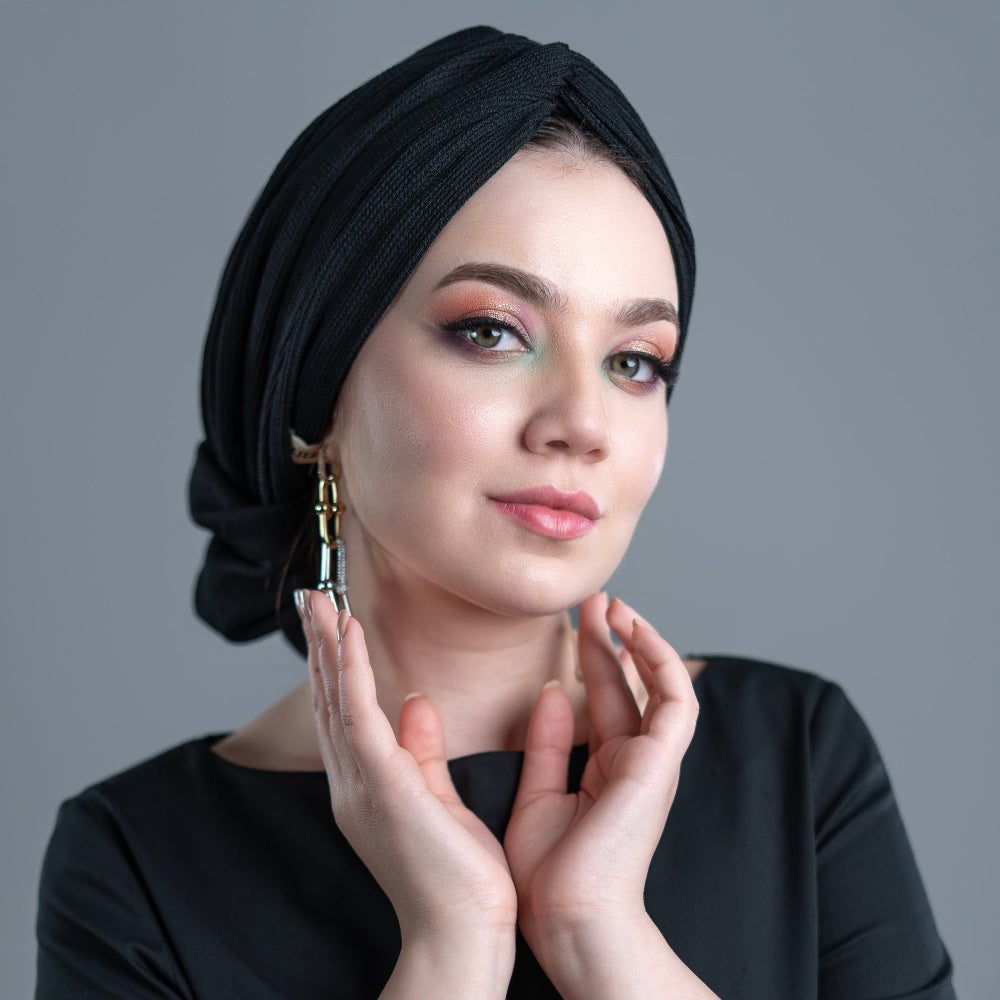 Beyrut Comfy Astarlı Hazır Bone - Esnek Örme Kumaş - Siyah Renk - BitterColors