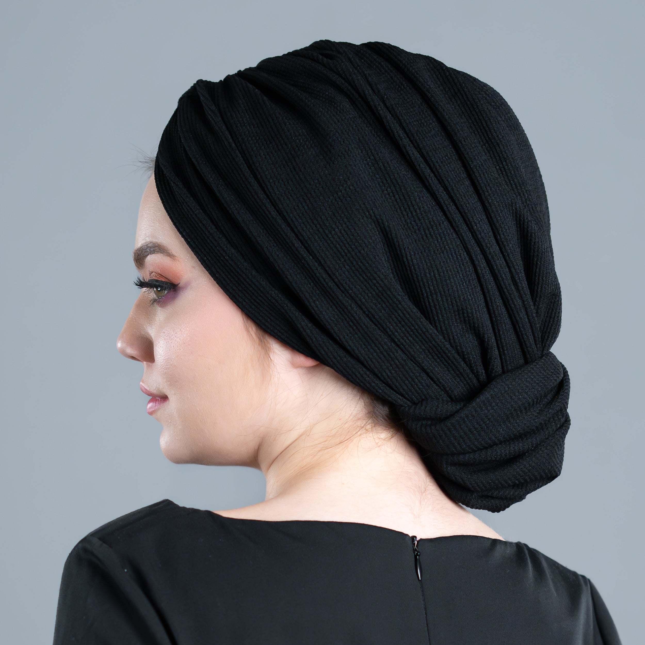 Beyrut Comfy Astarlı Hazır Bone - Esnek Örme Kumaş - Siyah Renk - BitterColors