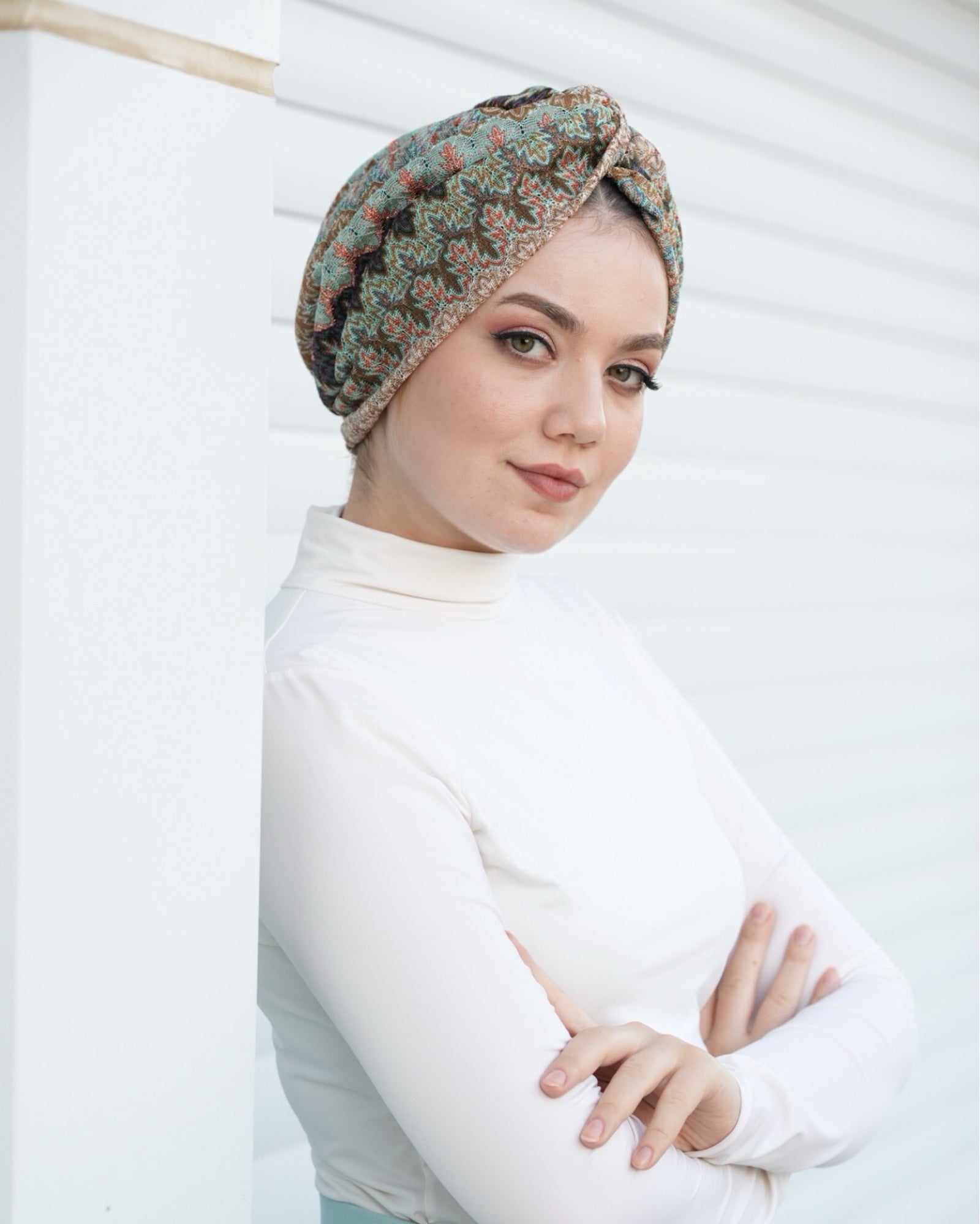 Twisted Nova Mint - Burgulu - Çok Renkli - Triko Kumaş - BitterColors