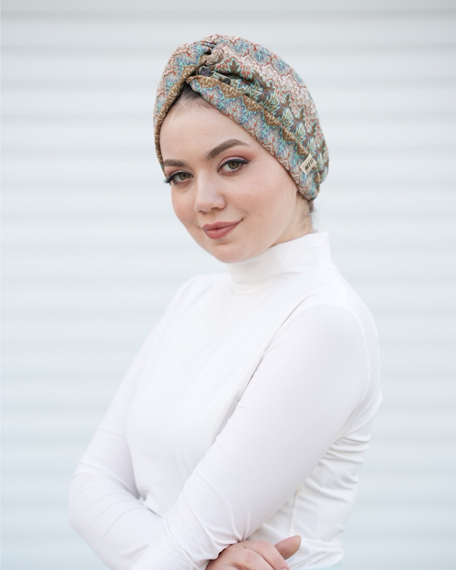 Twisted Nova Mint - Burgulu - Çok Renkli - Triko Kumaş - BitterColors