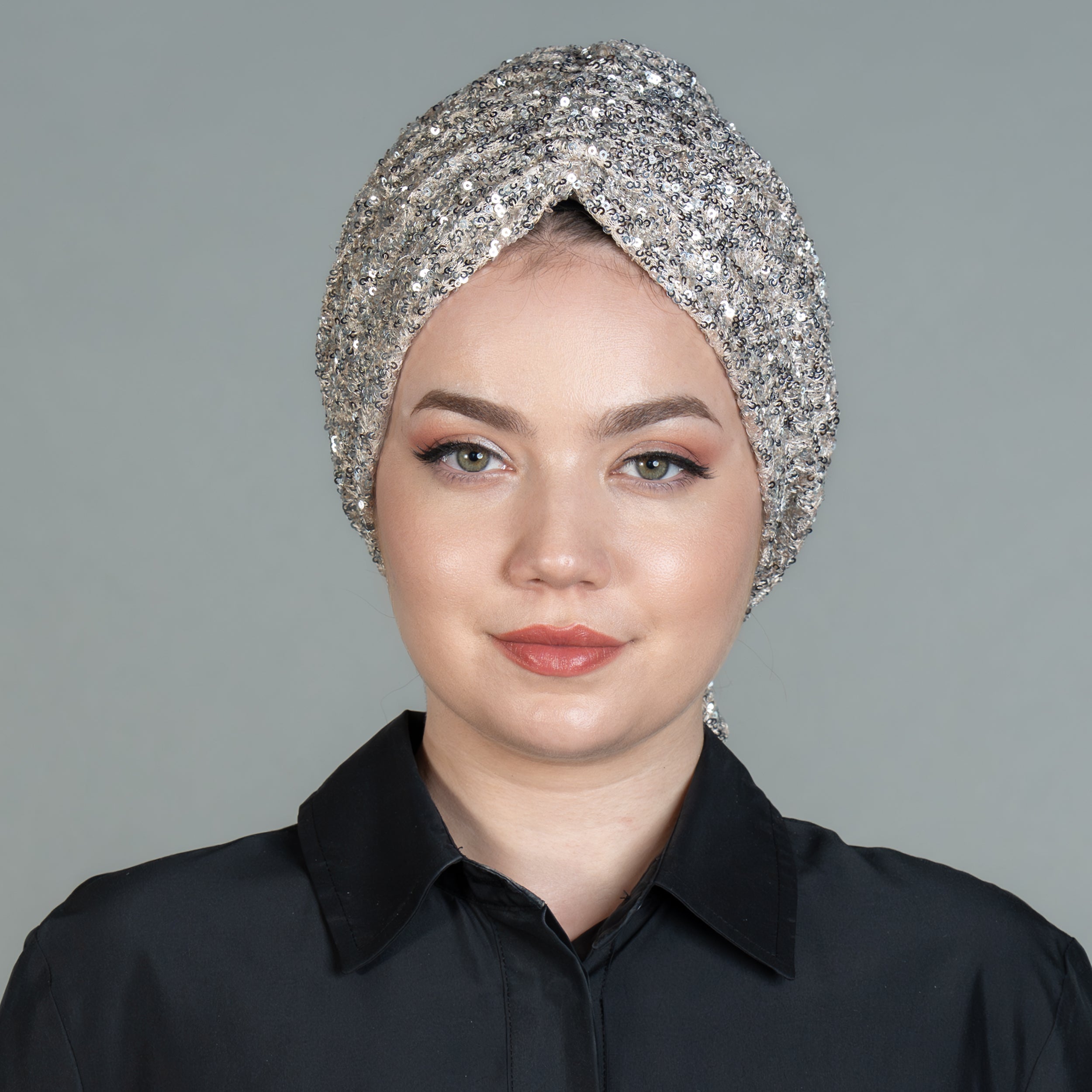 Beyrut Pul Payet Bone - Penye Astarlı - Kullanıma Hazır Bone - Siyah , Gold , Beyaz , Bordo , Lacivert - BitterColors