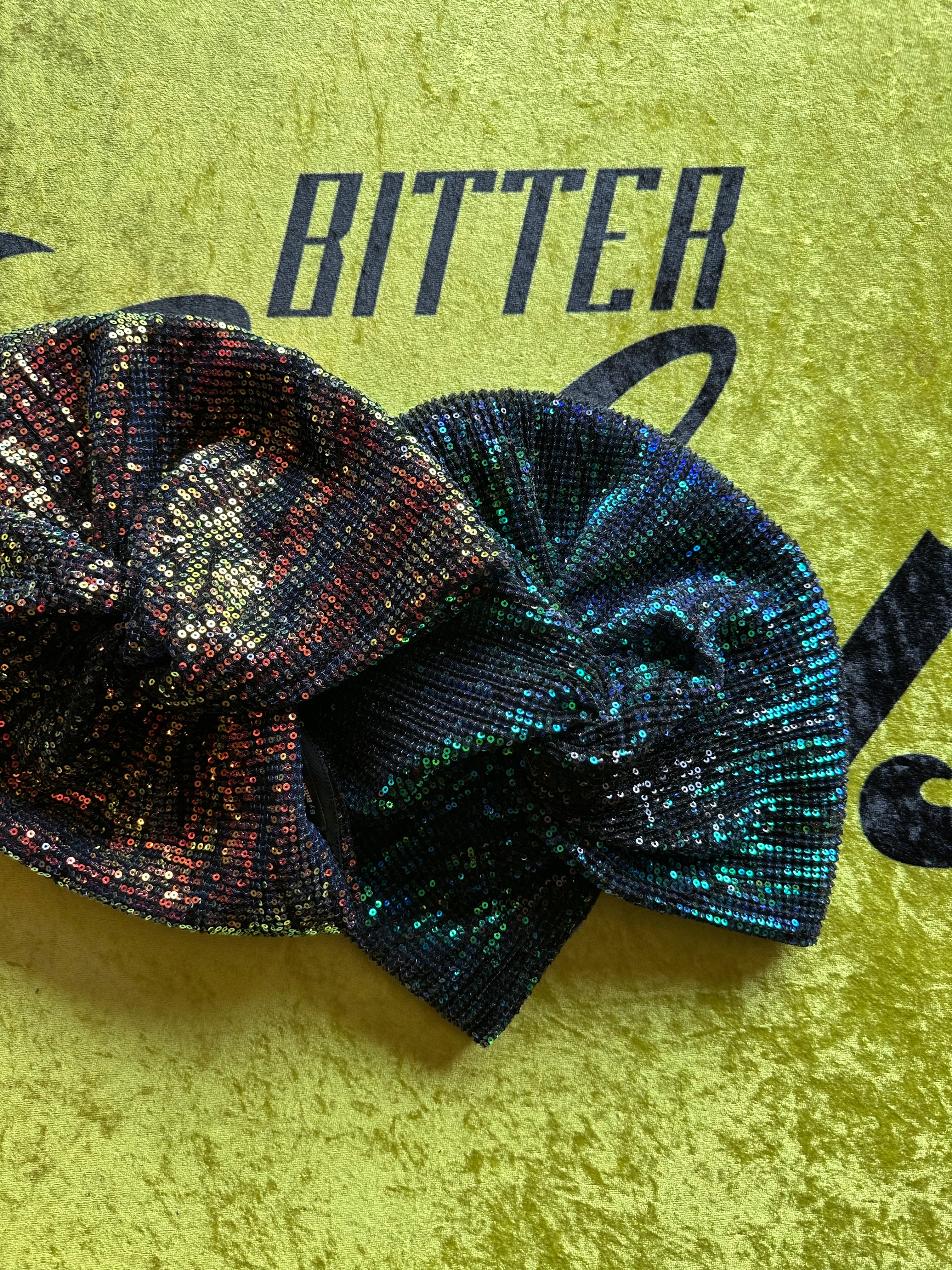 Roma Pul Payet Bone - Penye Astarlı - Yeşil/Siyah, Sarı/Siyah Renk - BitterColors