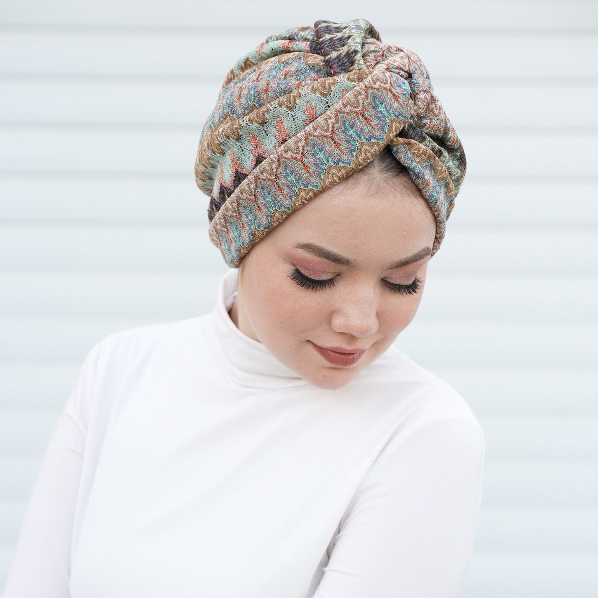 Twisted Nova Mint - Burgulu - Çok Renkli - Triko Kumaş - BitterColors