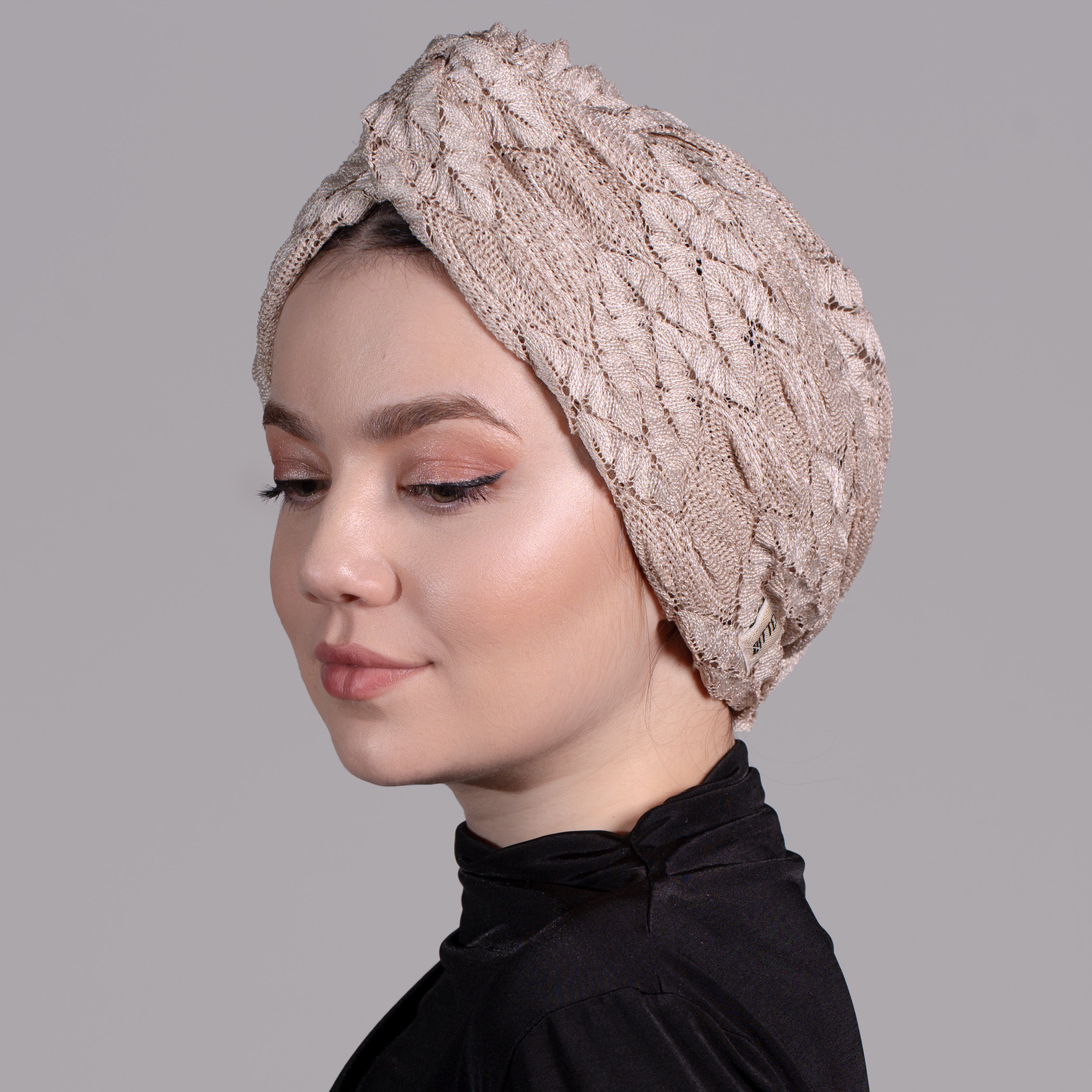 Aura Burgulu Bone - Esnek Triko Kumaş - Bej Rengi - BitterColors