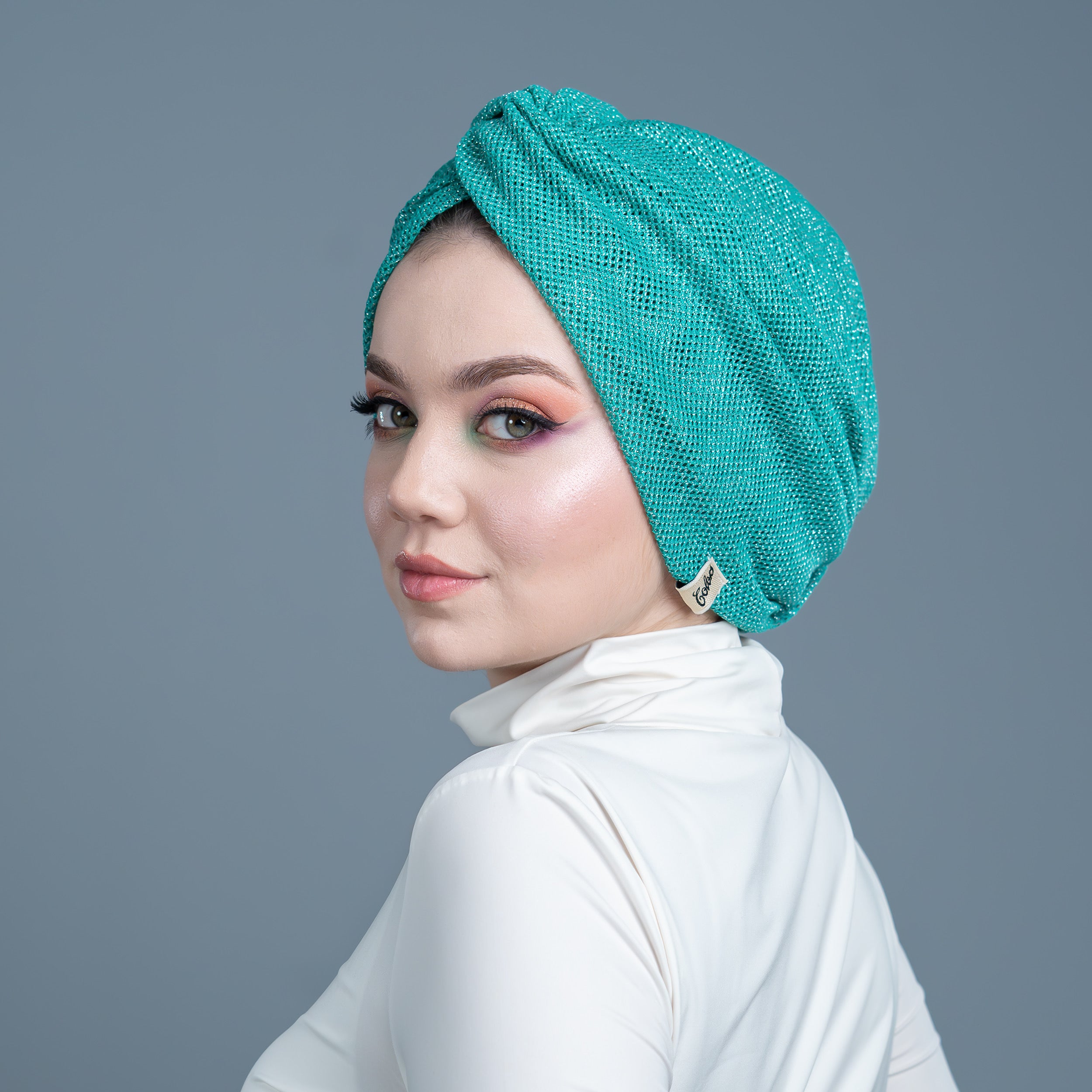 Honeycomb Burgulu Bone - Simli Örme Kumaş - Siyah Renk - BitterColors