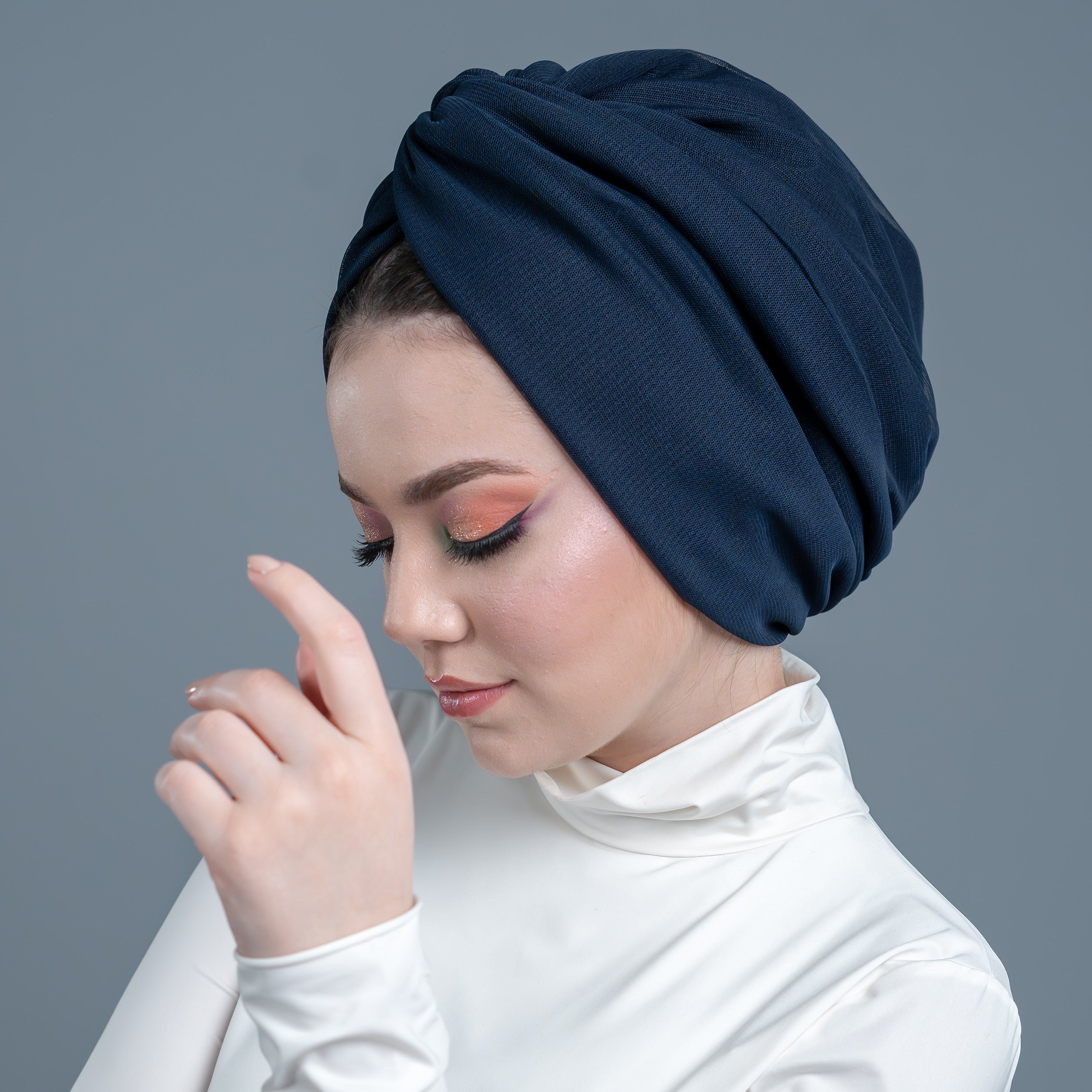 Burgulu Dışı Tüllü Bone - Çift Taraflı Kullanım - Esnek Örme Kumaş - Siyah - Comfy Tulle X Bone - BitterColors