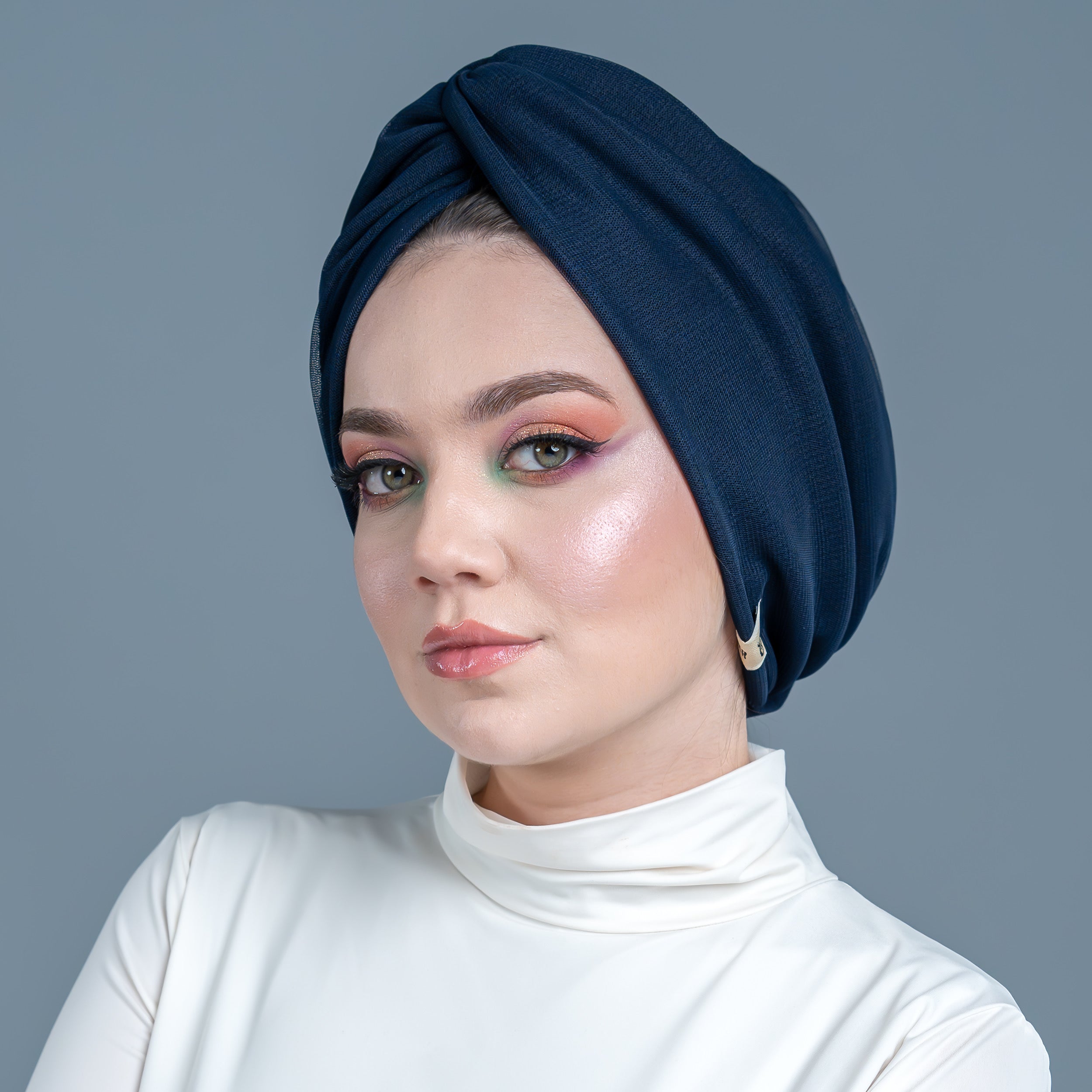 Burgulu Dışı Tüllü Bone - Çift Taraflı Kullanım - Esnek Örme Kumaş - Siyah - Comfy Tulle X Bone - BitterColors