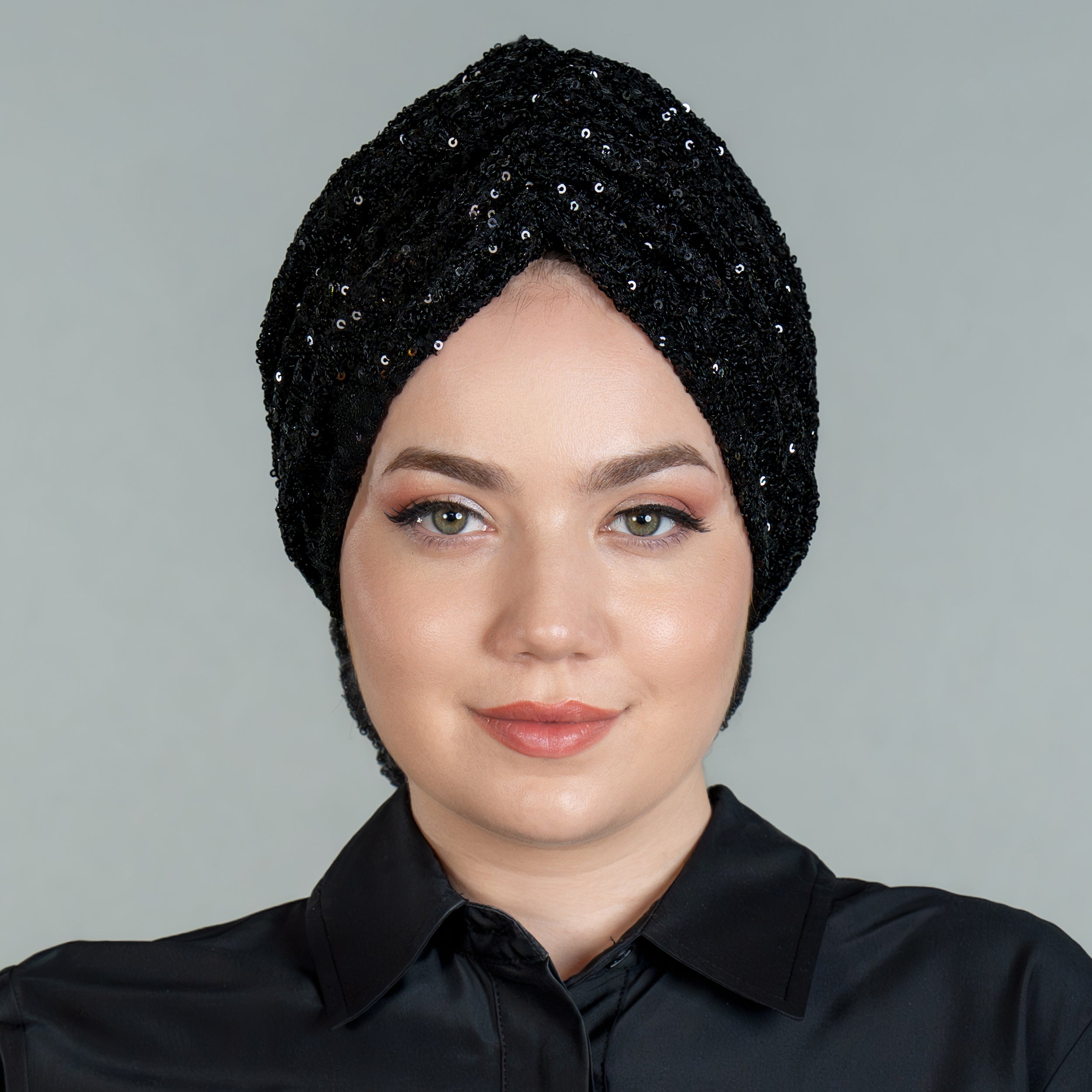 Beyrut Pul Payet Bone - Penye Astarlı - Kullanıma Hazır Bone - Siyah , Gold , Beyaz , Bordo , Lacivert - BitterColors