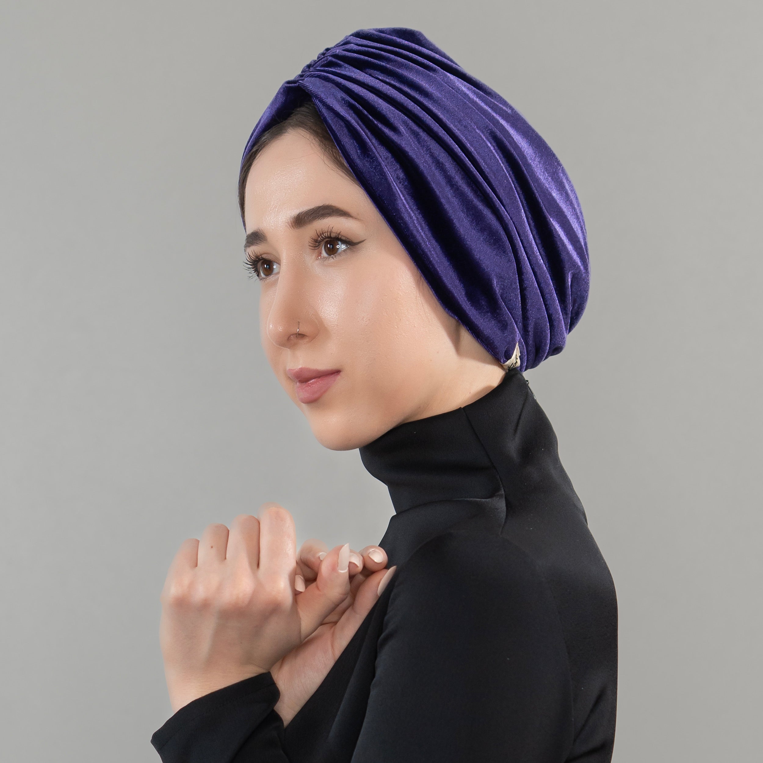 Bitter Kadife Büzgülü Bone - Esnek Kadife Kumaş - Çift Taraflı - BitterColors