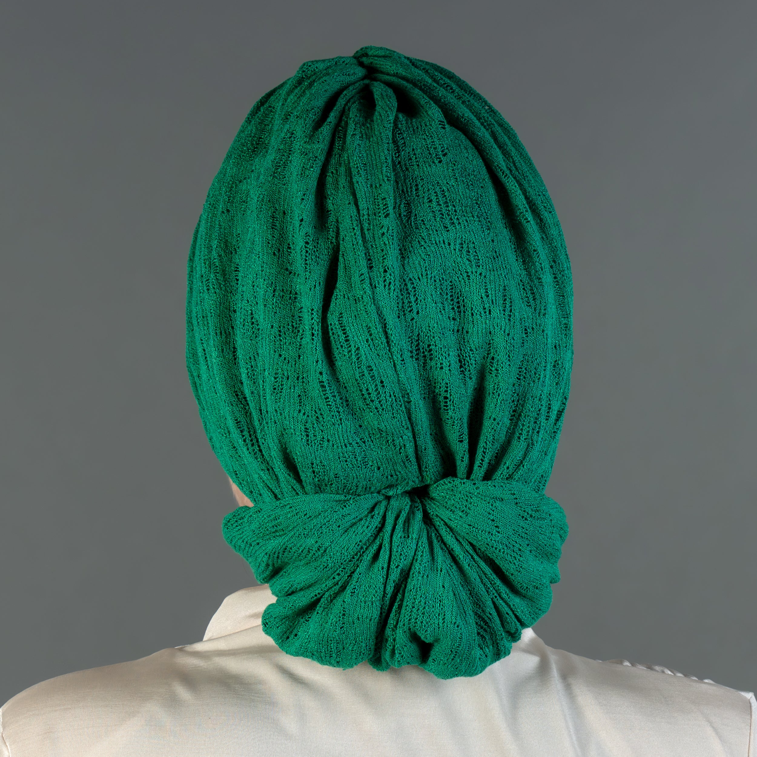 Beyrut Knitty Bone - Esnek Triko Kumaş - Kullanıma Hazır Bone - Turuncu-Yeşil Renkli - BitterColors