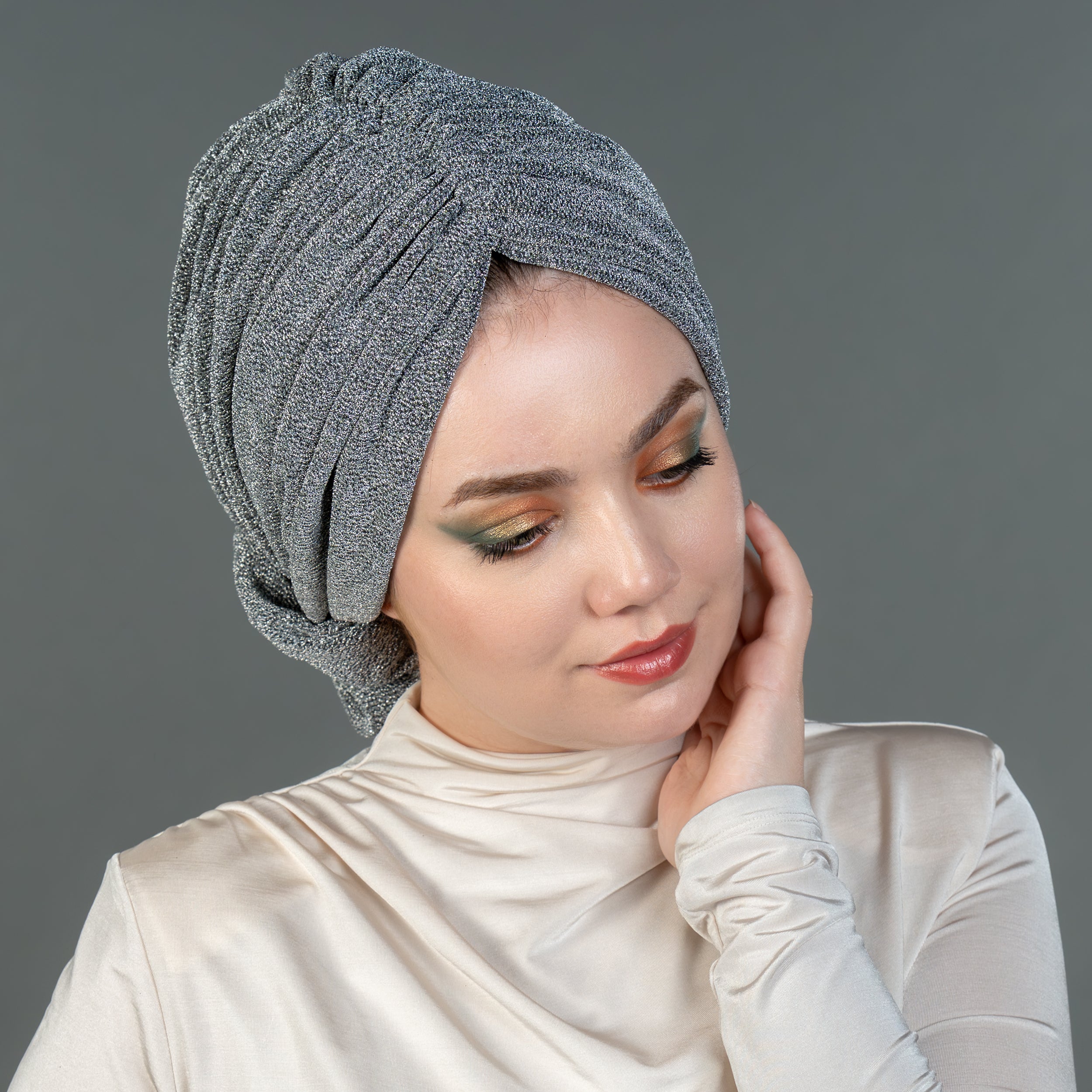 Beyrut Simli Bone - Penye Astarlı - Kullanıma Hazır Bone - Gri Renkli - BitterColors