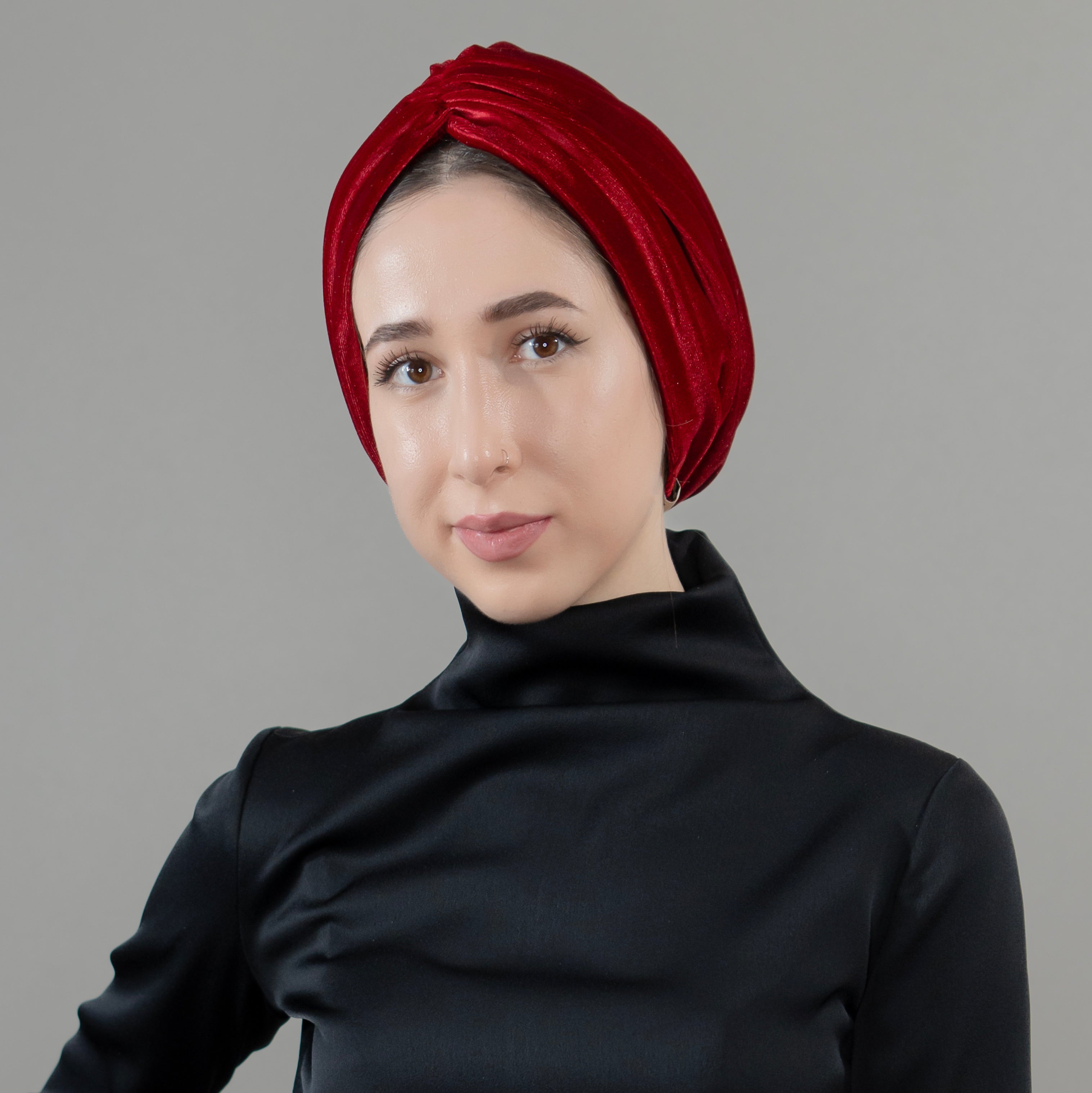 Bitter Kadife Büzgülü Bone - Esnek Kadife Kumaş - Çift Taraflı - BitterColors