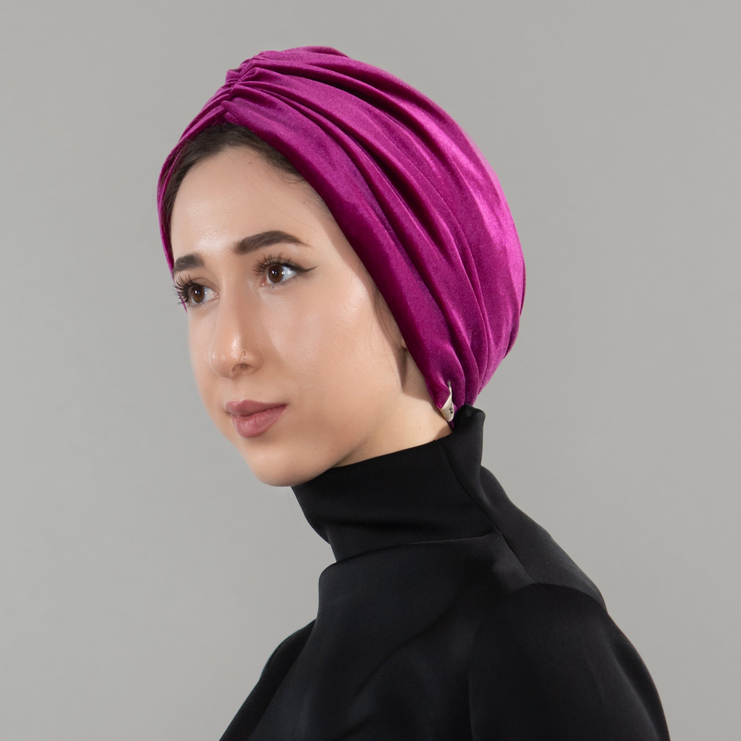 Bitter Kadife Büzgülü Bone - Esnek Kadife Kumaş - Çift Taraflı - BitterColors