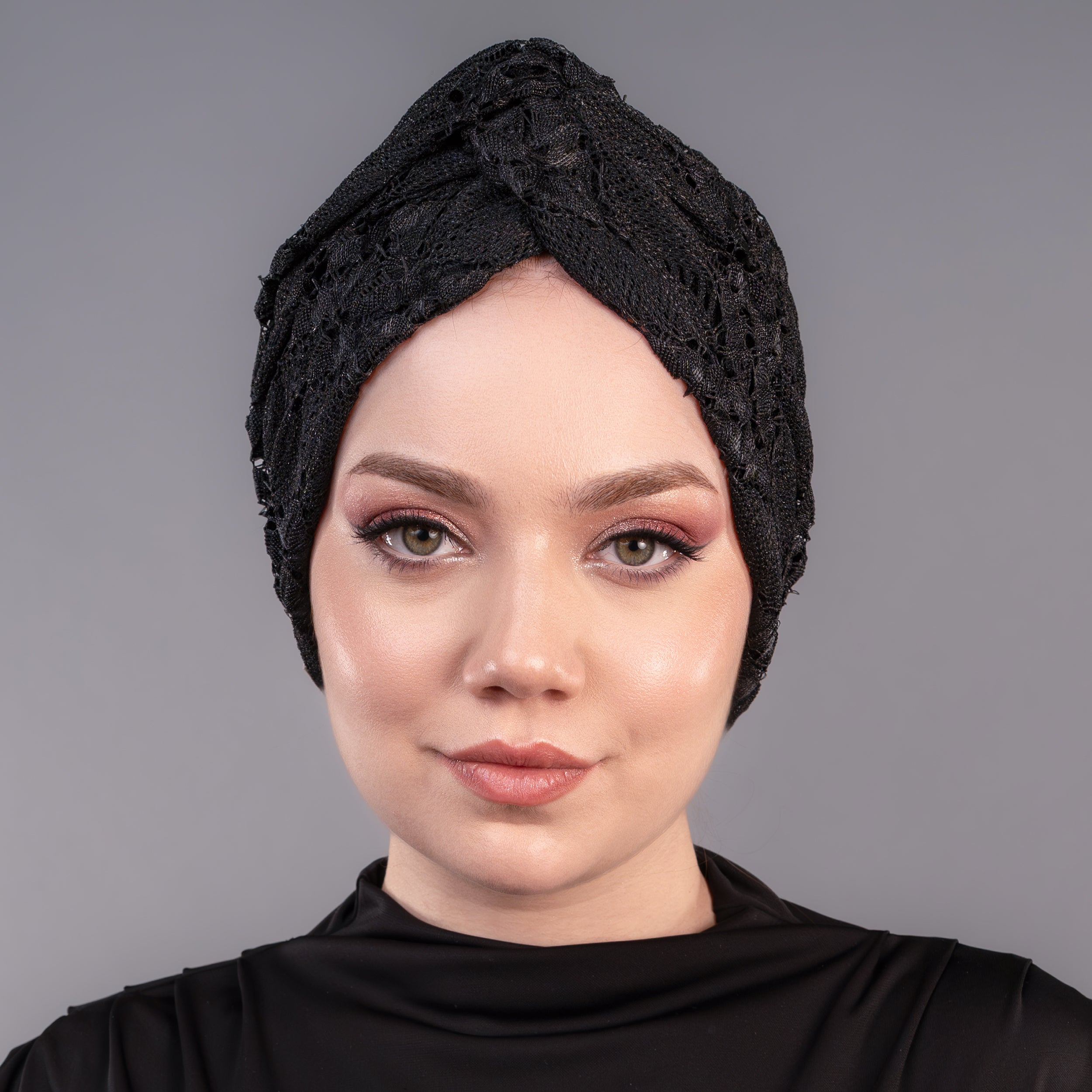 Aura X Burgulu Bone - Esnek Triko Kumaş - Siyah Renkli - BitterColors