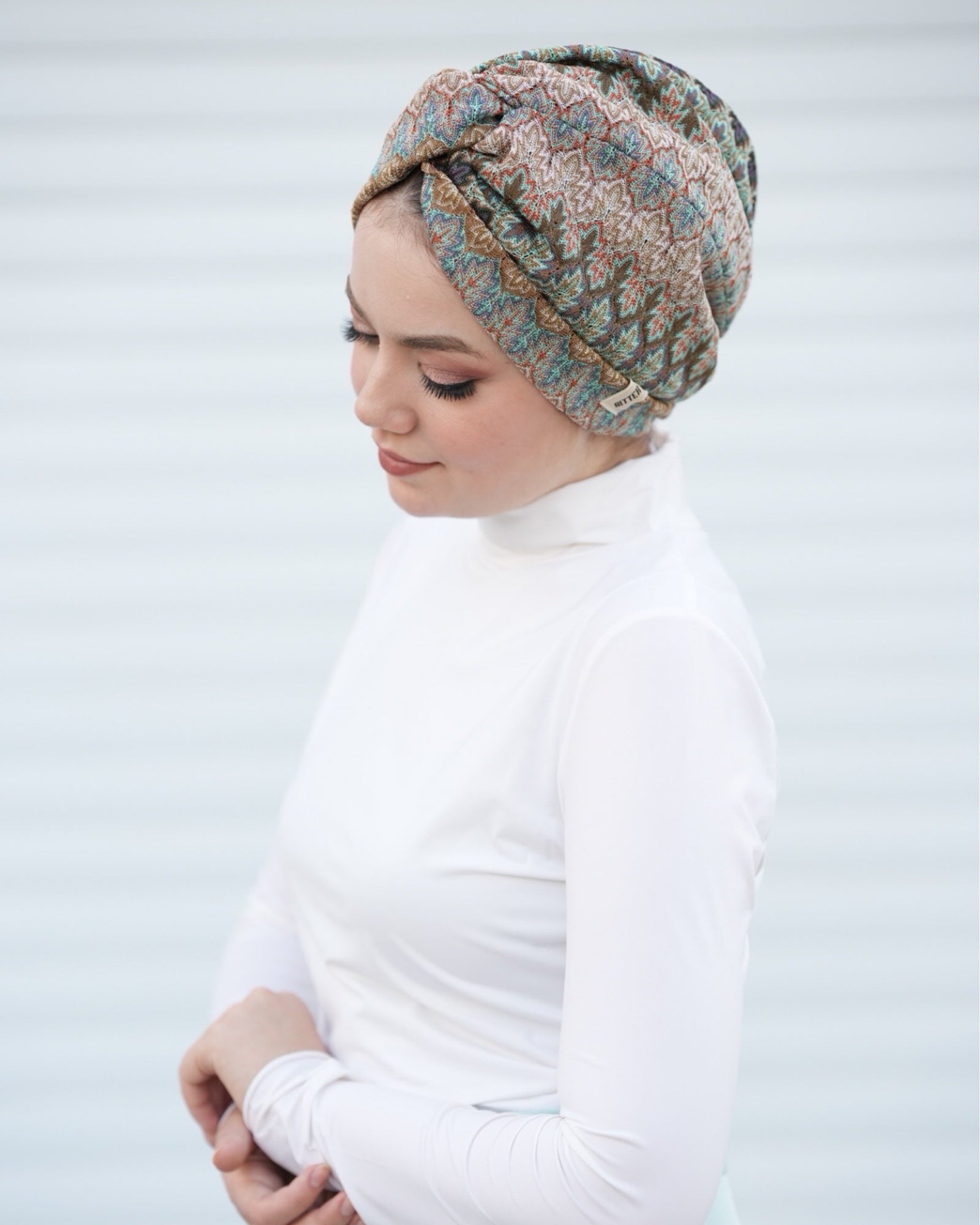 Twisted Nova Mint - Burgulu - Çok Renkli - Triko Kumaş - BitterColors