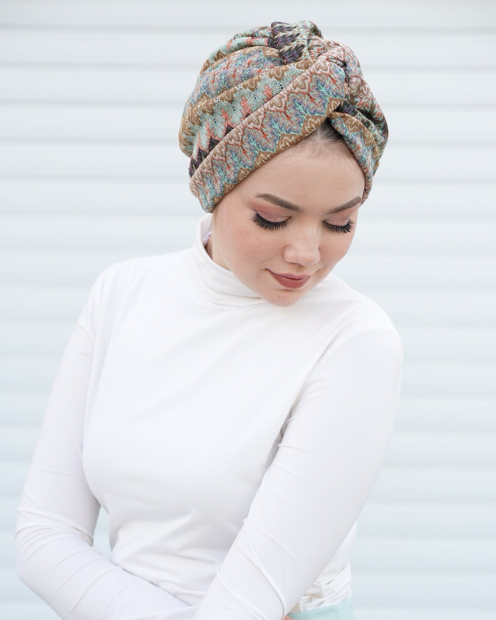 Twisted Nova Mint - Burgulu - Çok Renkli - Triko Kumaş - BitterColors