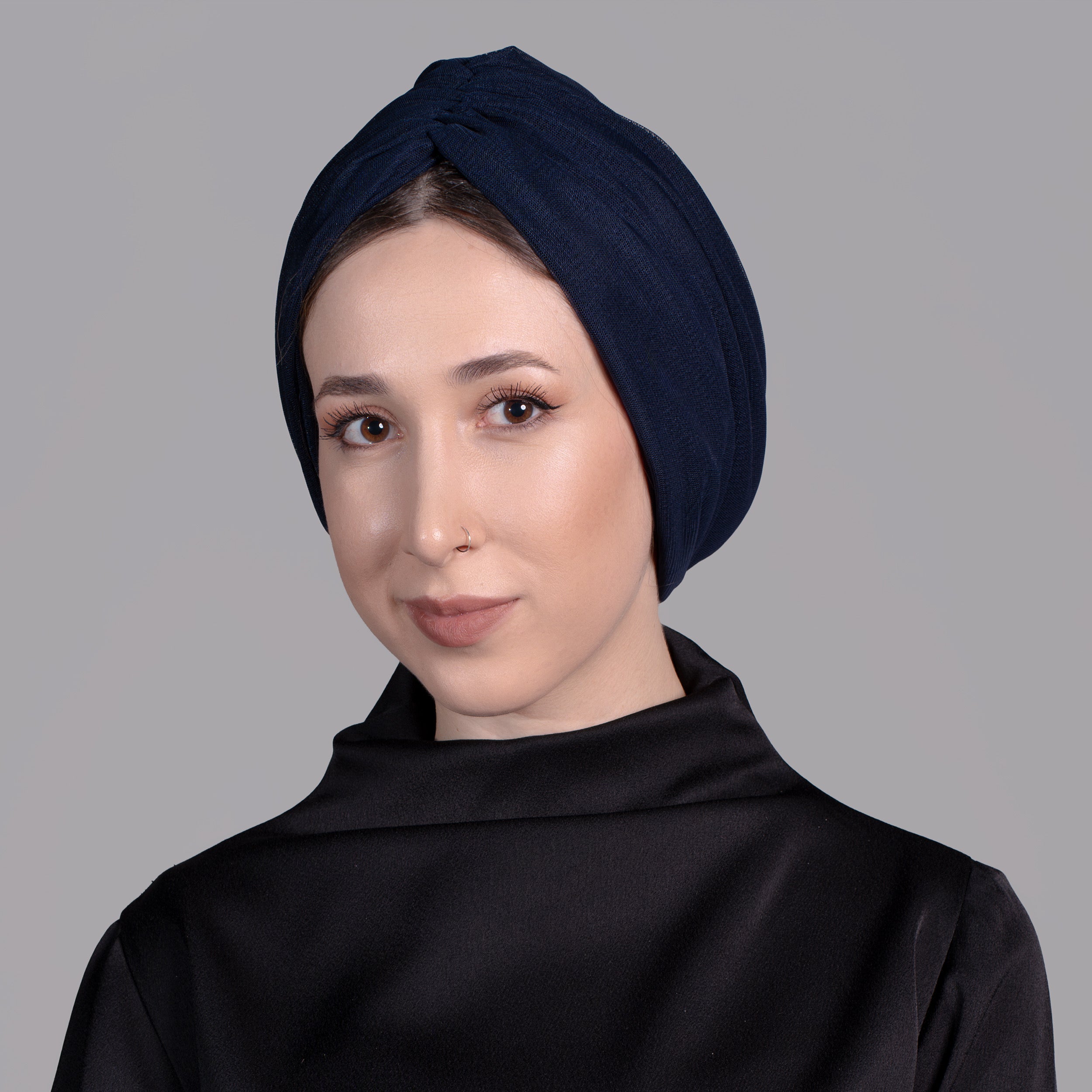 Büzgülü Üstü Tüllü Bone - Esnek Örme Kumaş - Siyah - Bitter Comfy Tulle - BitterColors