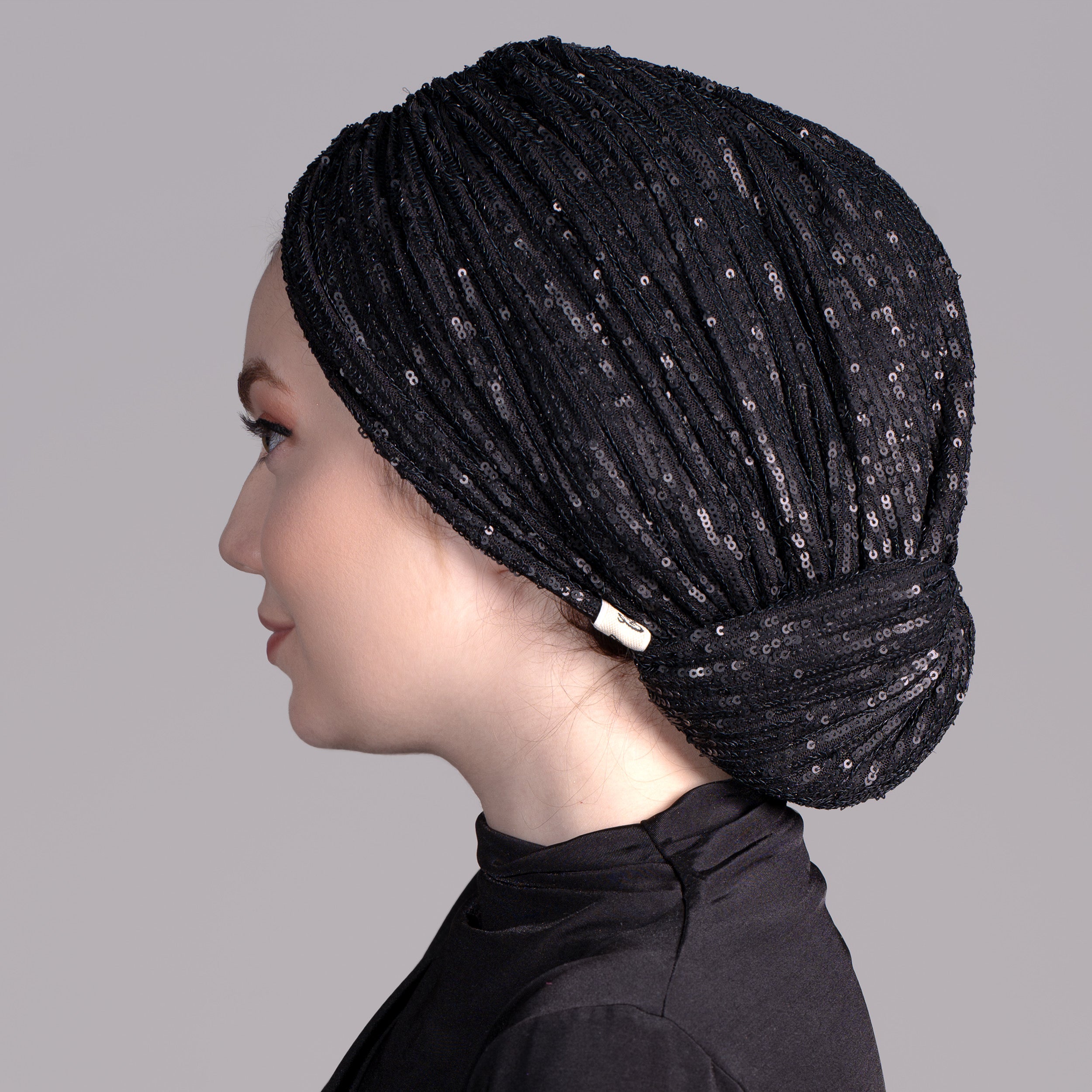 Beyrut Pul Payet Bone - Penye Astarlı - Kullanıma Hazır Bone - Siyah , Gold , Beyaz , Bordo , Lacivert - BitterColors