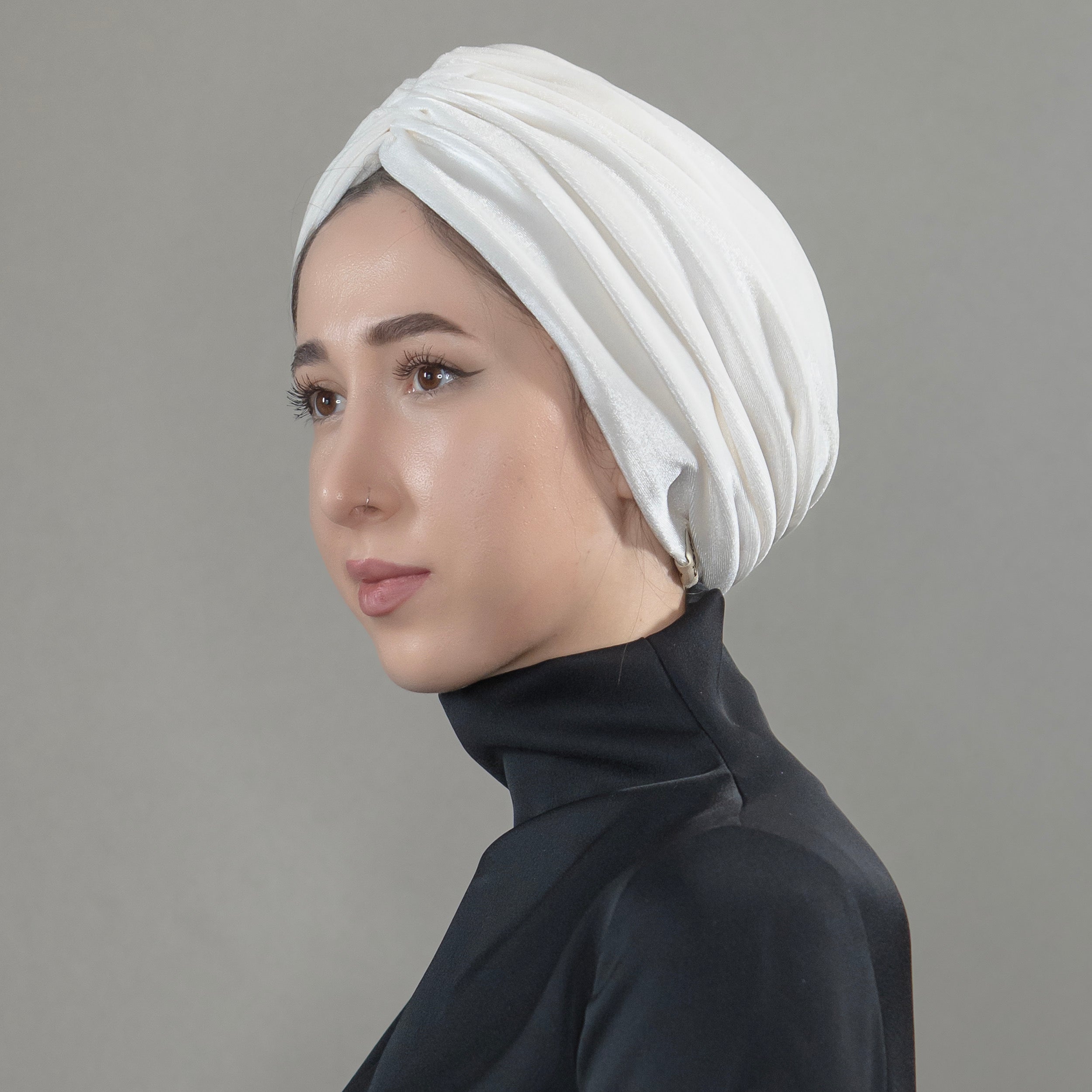 Bitter Kadife Büzgülü Bone - Esnek Kadife Kumaş - Çift Taraflı - BitterColors