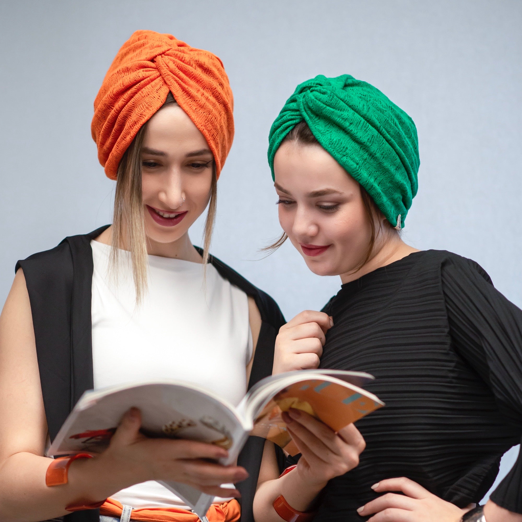 Twisted Knitty, Esnek Bone - Esnek Triko Kumaş - Turuncu Renk - BitterColors