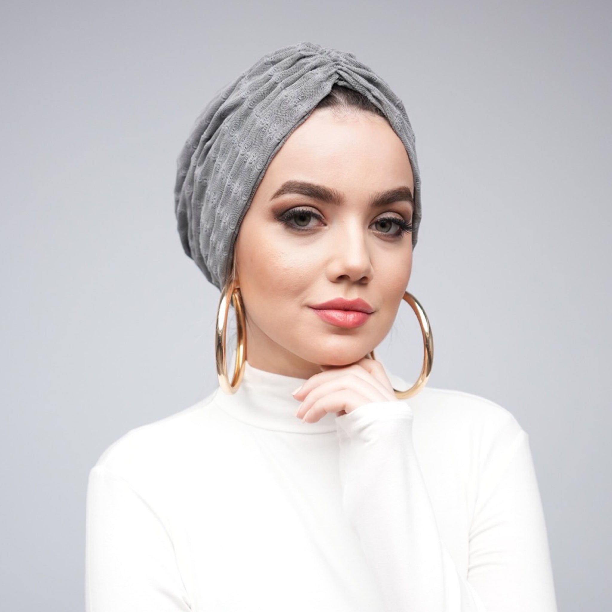 Betulle Büzgüllü Bone - Çift Taraflı - Esnek Tül Kumaş - Siyah Renk - BitterColors
