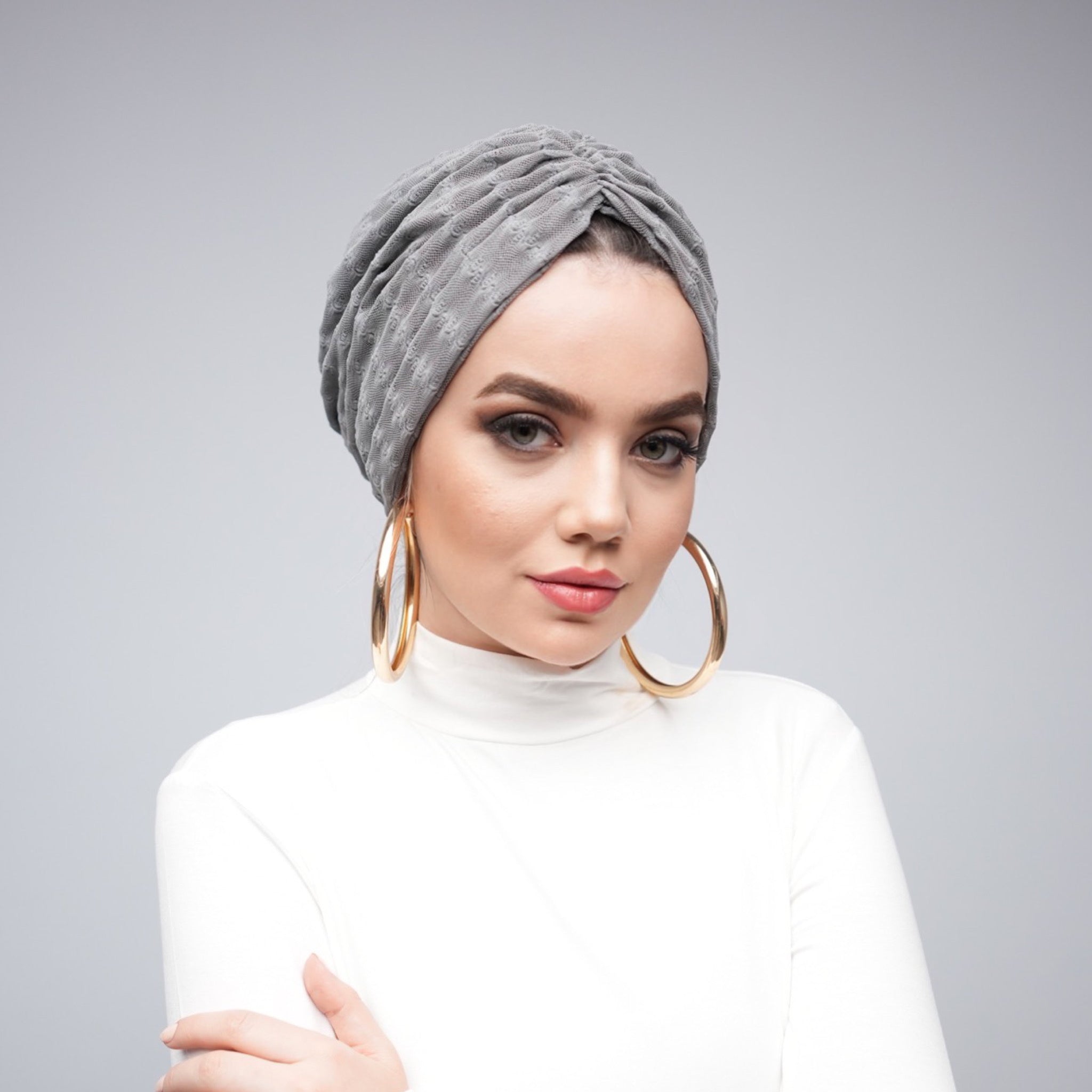 Betulle Büzgüllü Bone - Çift Taraflı - Esnek Tül Kumaş - Siyah Renk - BitterColors