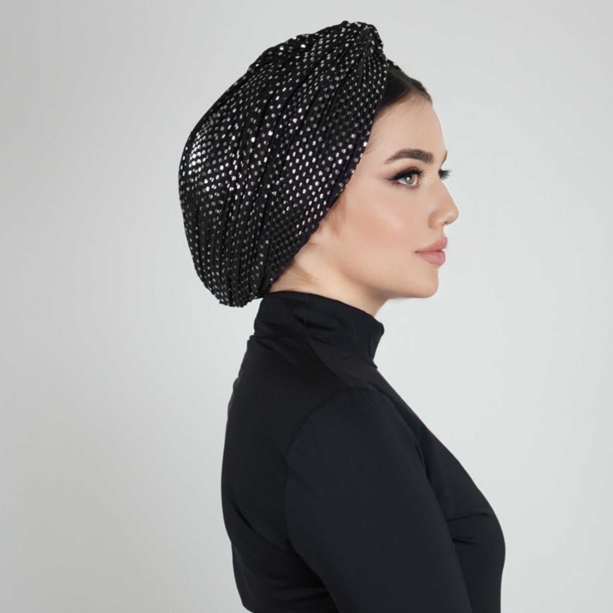 Yıldız Bone - İçi Penye Astarlı , Burgulu Bone- Esnek Kumaş - Siyah Renk - BitterColors