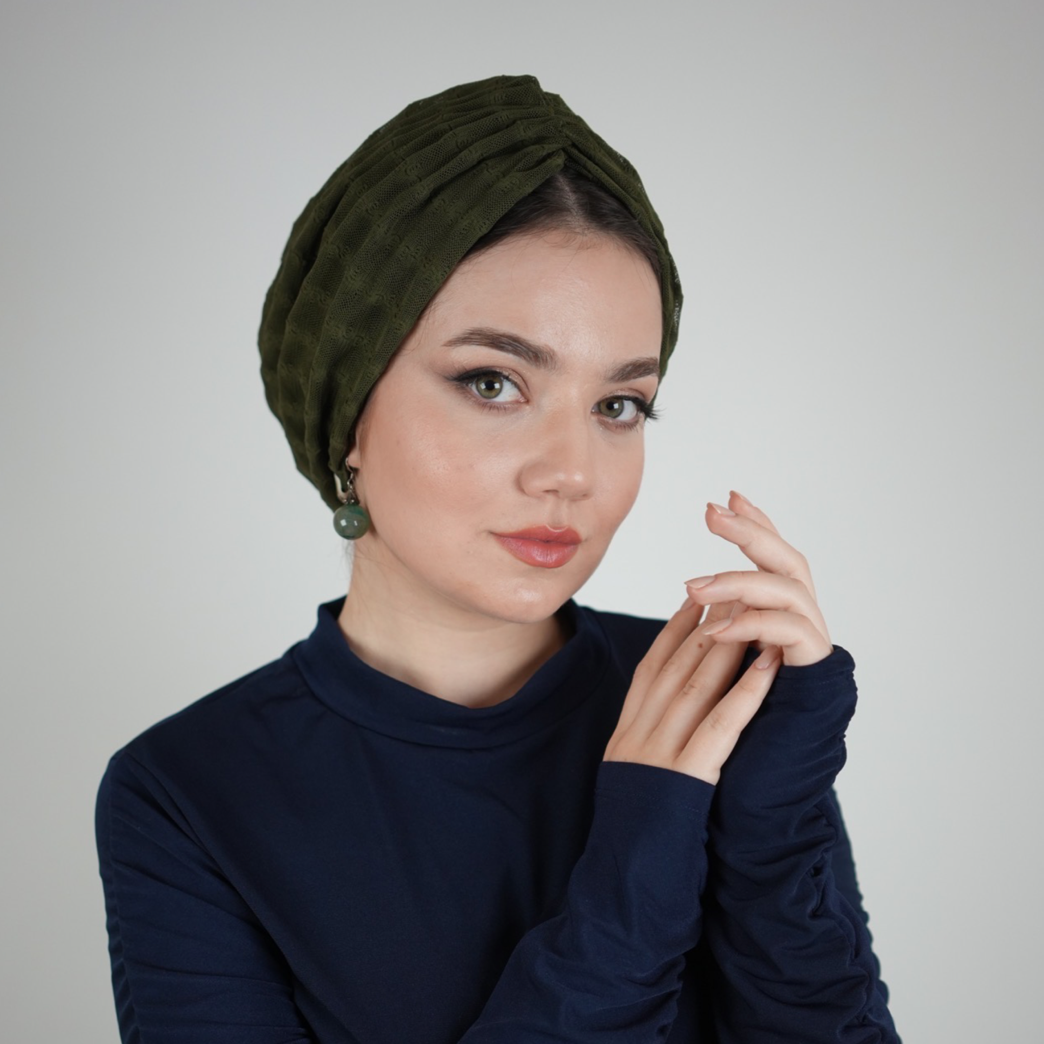 Betulle Büzgüllü Bone - Çift Taraflı - Esnek Tül Kumaş - Siyah Renk - BitterColors