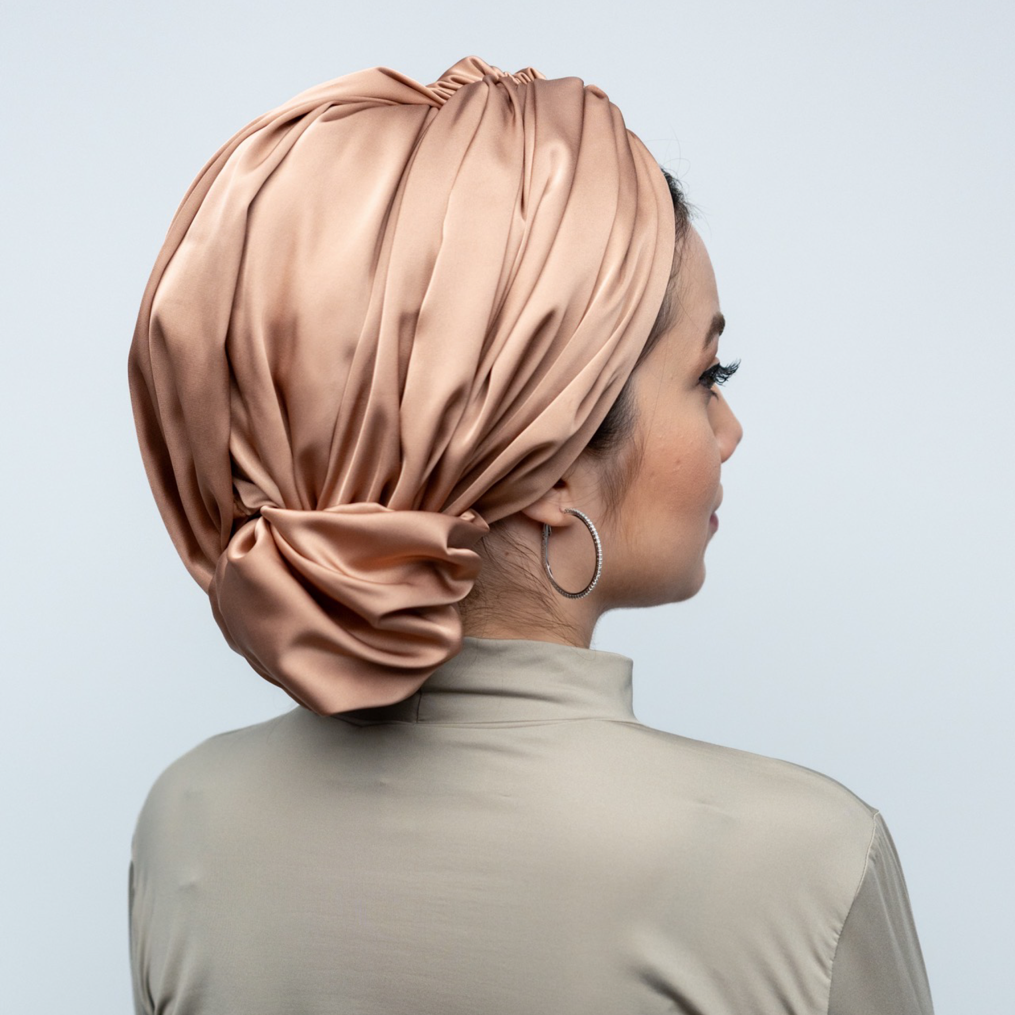Abu Dabi Hazır Bone - Likralı Saten Kumaş - Siyah - BitterColors