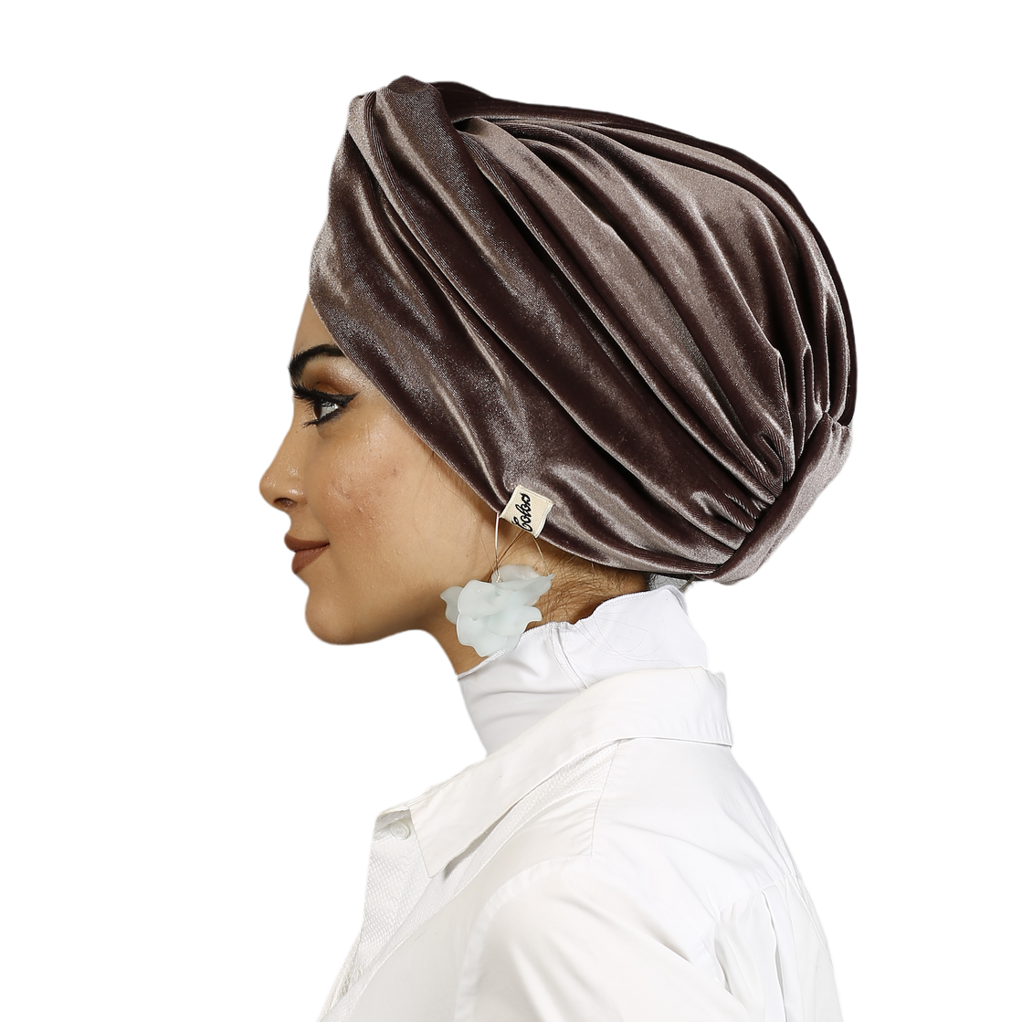 Burgulu Kadife Bone - Vizon Rengi - Çift Taraflı - BitterColors