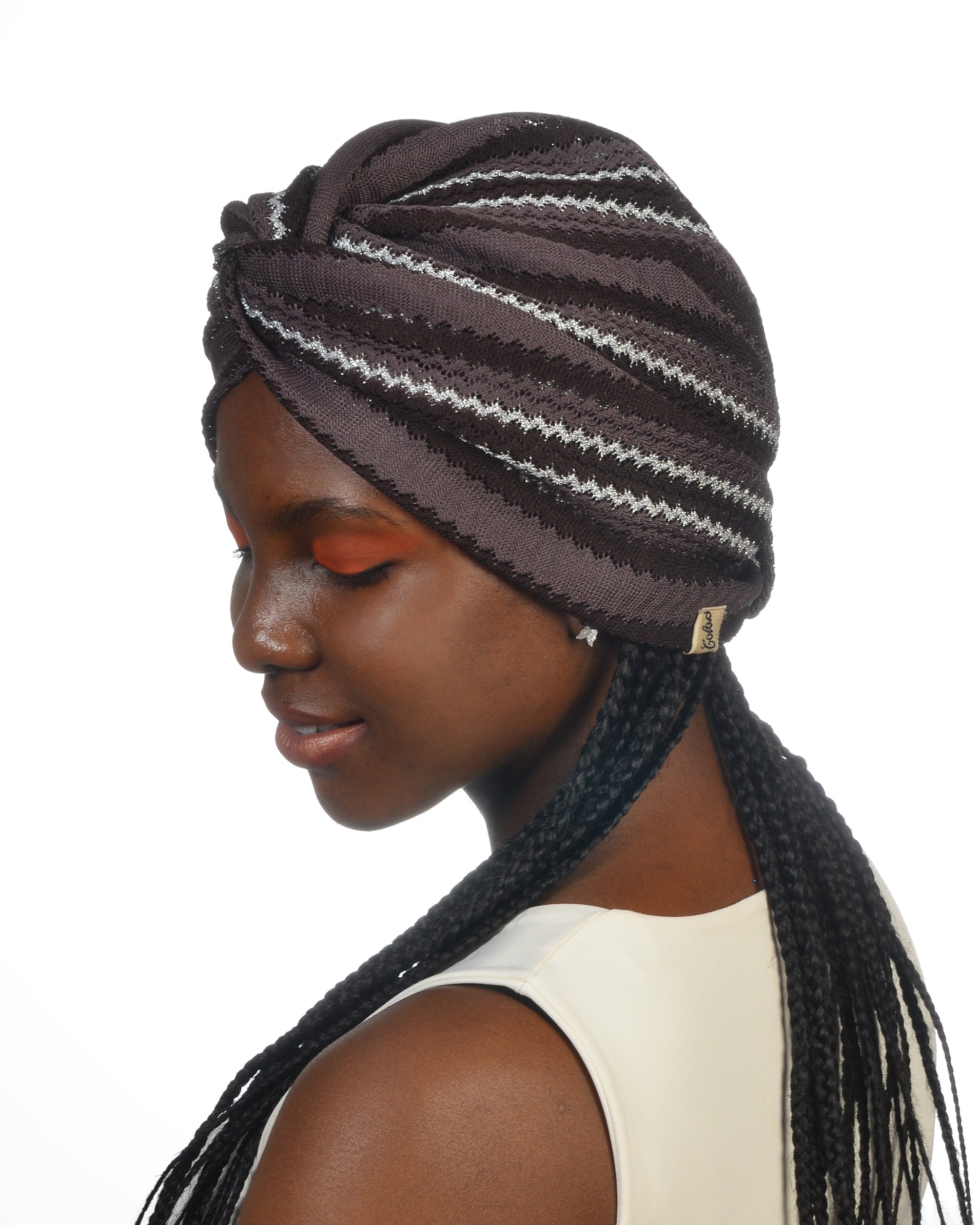 Twisted Bitter Burgulu Bone - Esnek Triko Simli Kumaş - Çok Renkli - Kahverengi Gri BitterColors