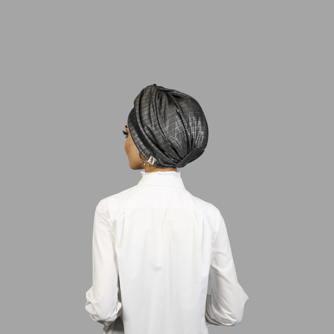 Burgulu Esnek Bone - Metalik Gri - BitterColors