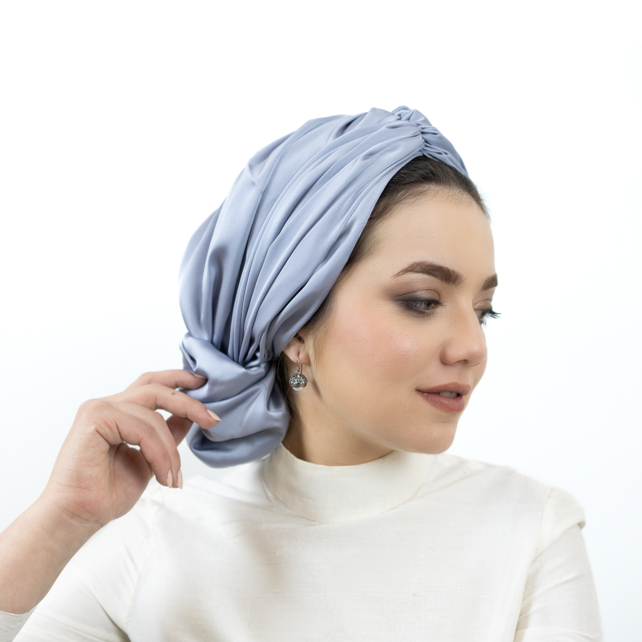Abu Dabi Hazır Bone - Likralı Saten Kumaş - Siyah - BitterColors