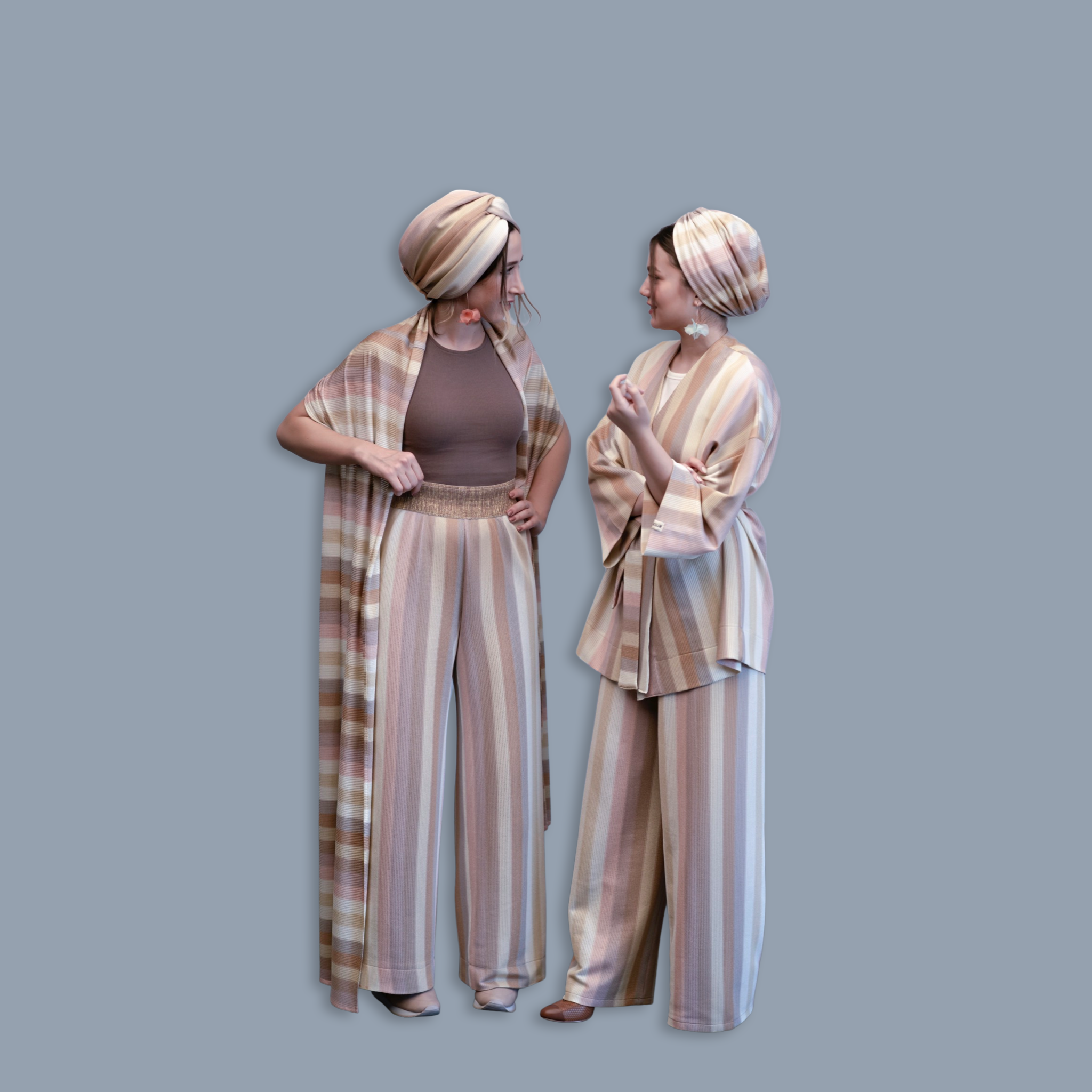 Uzun Kollu Kimono Ceket - Astarsız - Çok Renkli - BitterColors