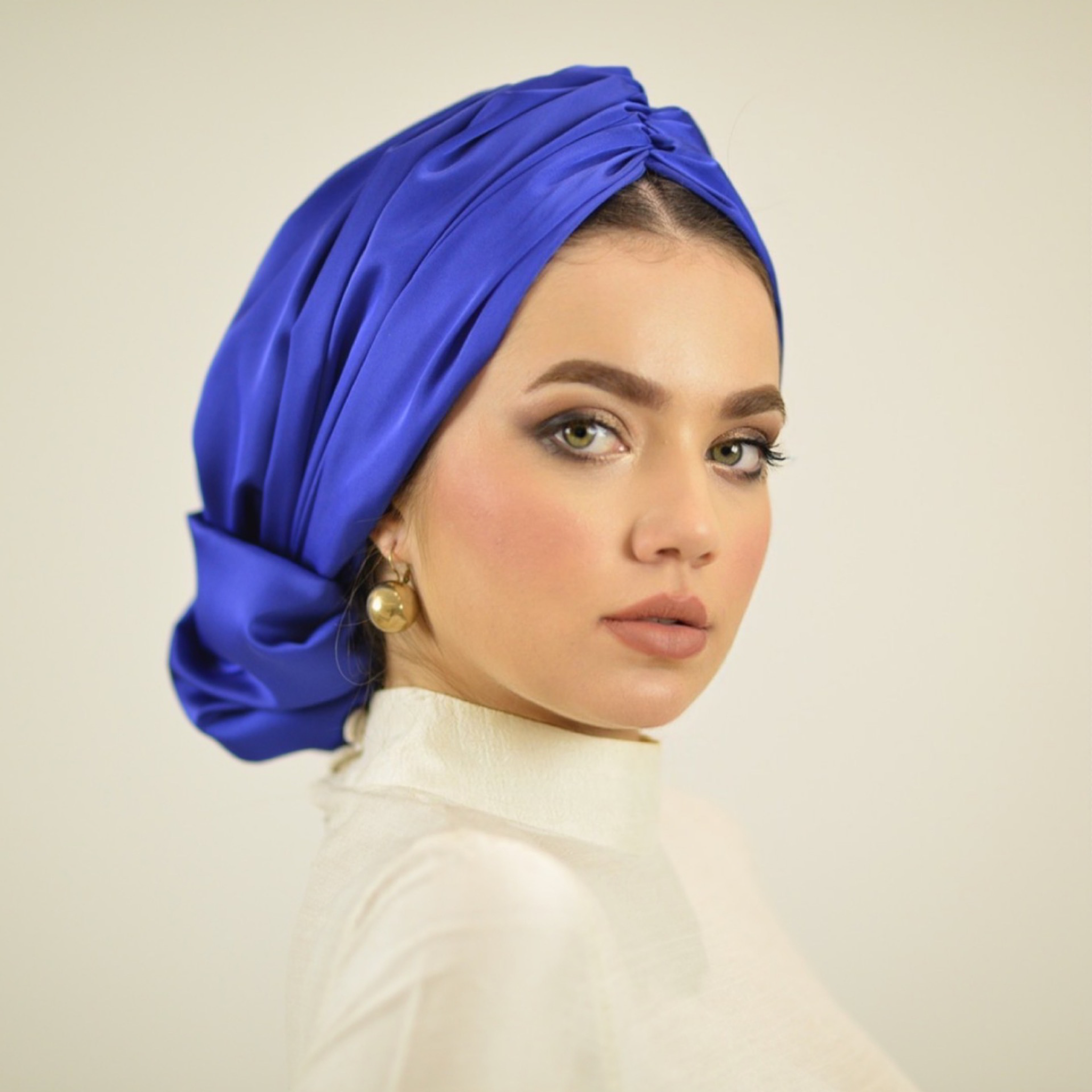 Abu Dabi Hazır Bone - Likralı Saten Kumaş - Siyah - BitterColors