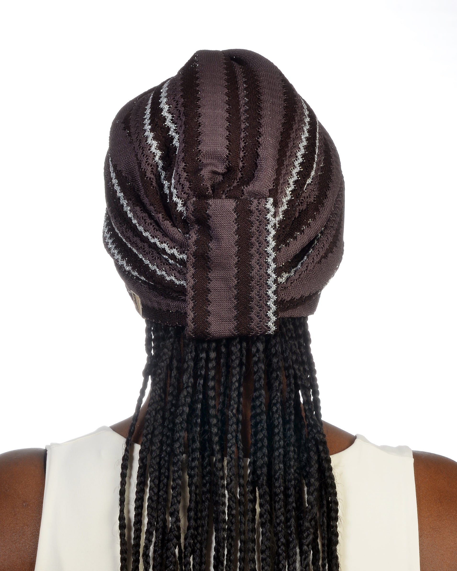 Twisted Bitter Burgulu Bone - Esnek Triko Simli Kumaş - Çok Renkli - Kahverengi Gri BitterColors