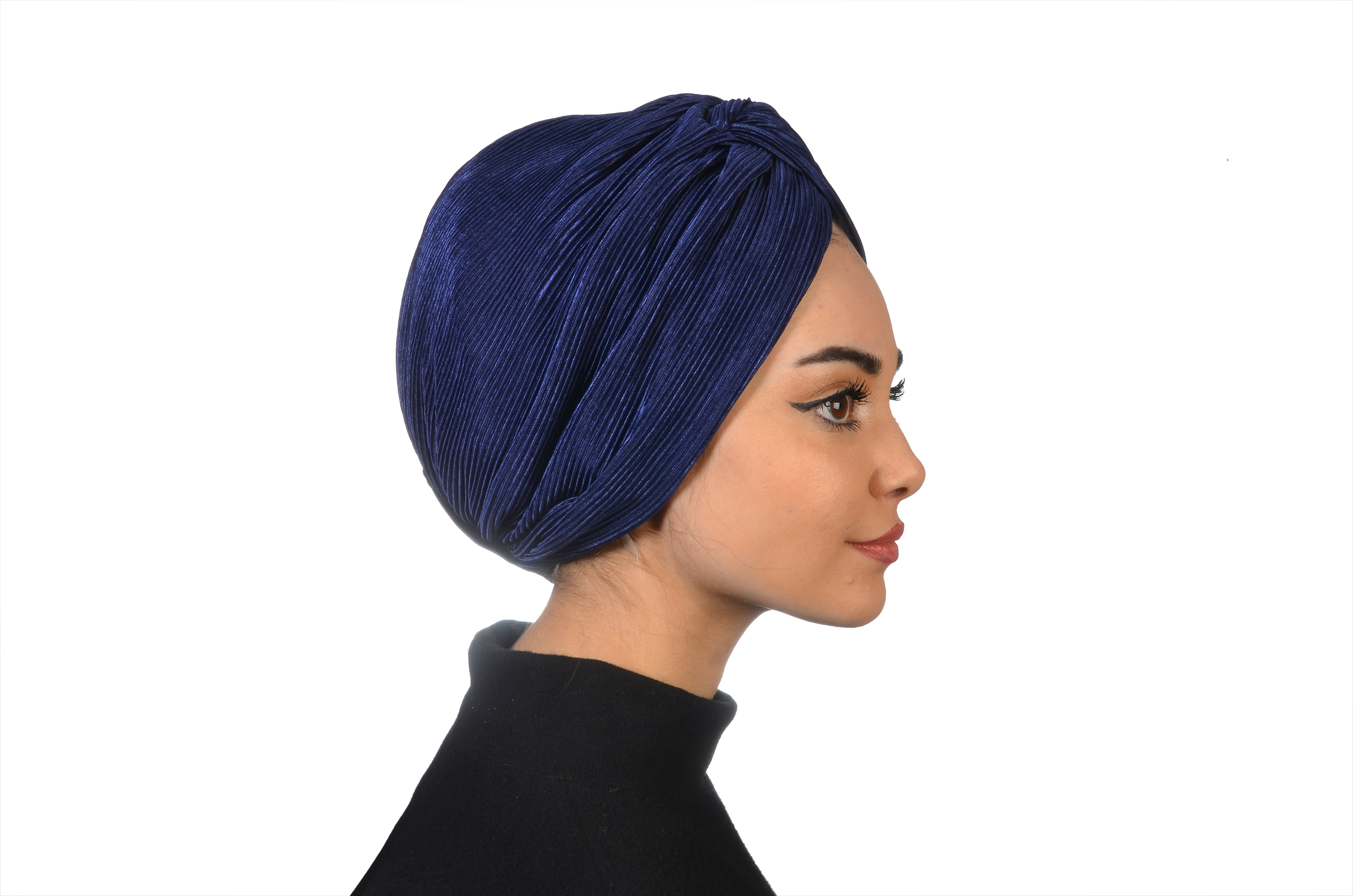 Burgulu Pilise Kumaş Bone - Çift Taraflı - Lacivert - BitterColors