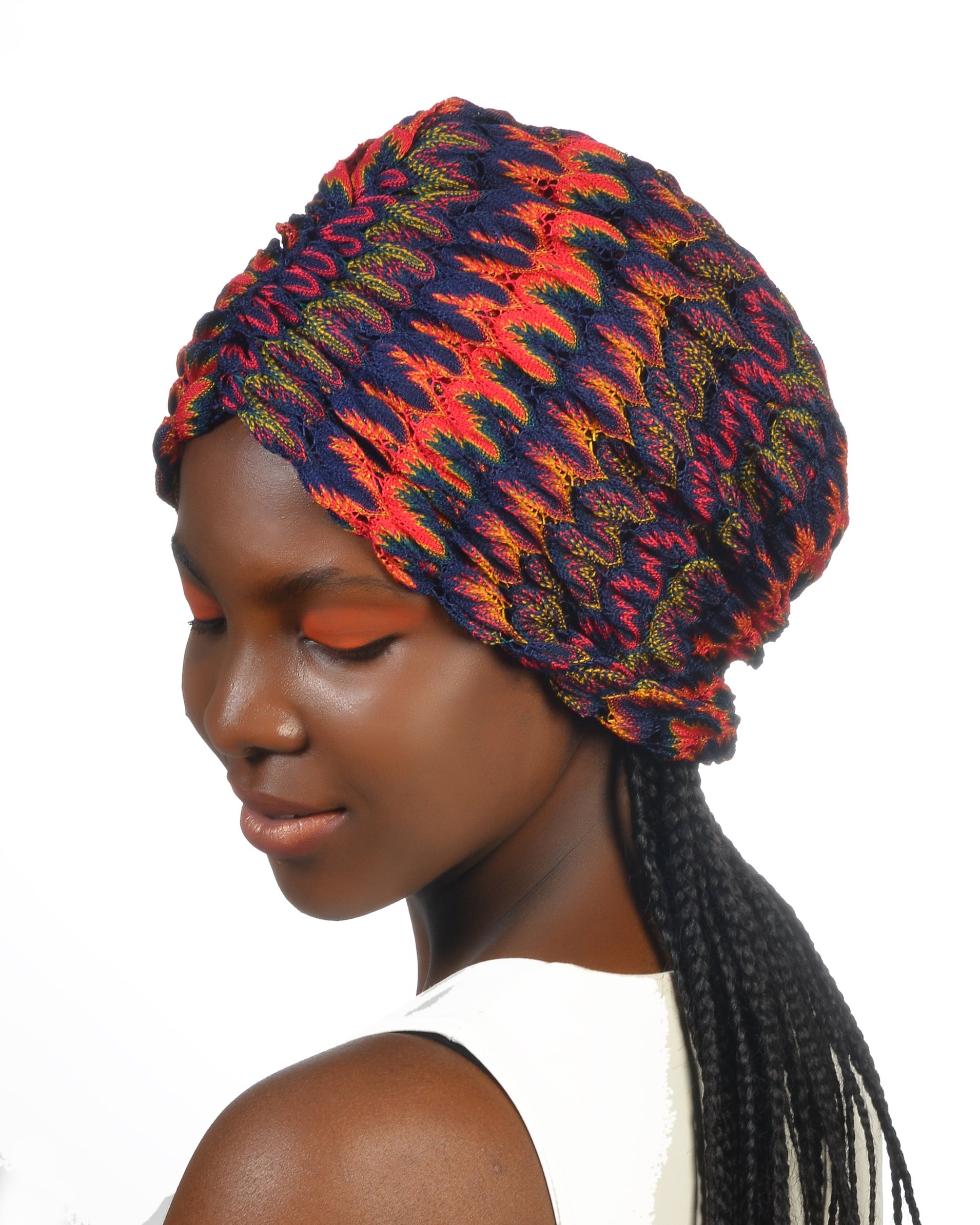 Bitter Curly Büzgülü Bone - Esnek Triko Kumaş - Çok Renkli - BitterColors