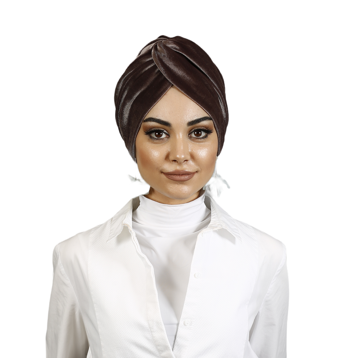 Burgulu Kadife Bone - Vizon Rengi - Çift Taraflı - BitterColors